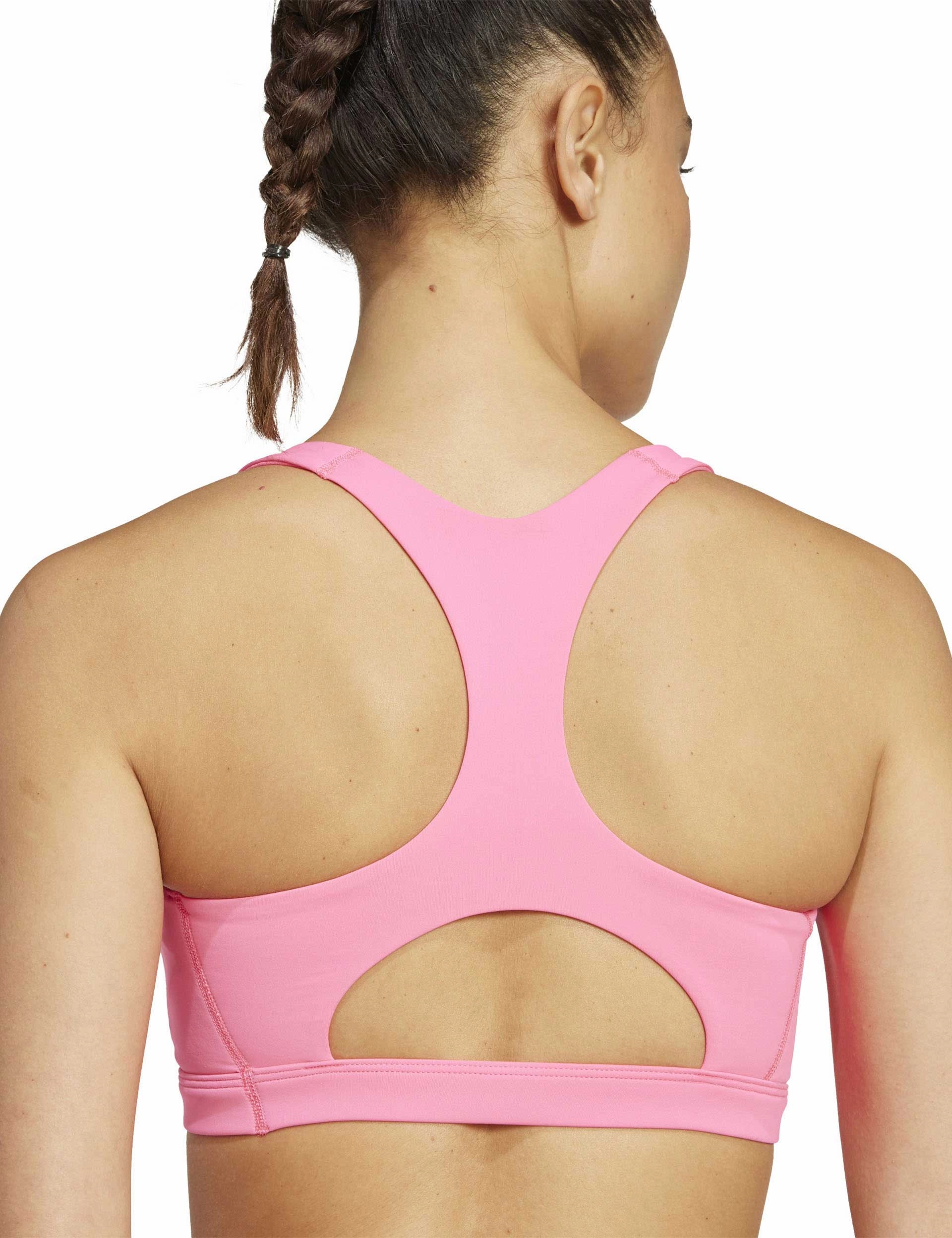 Adizero Essentials Run Medium Support Bra - Lucid Pink Regular fit seams