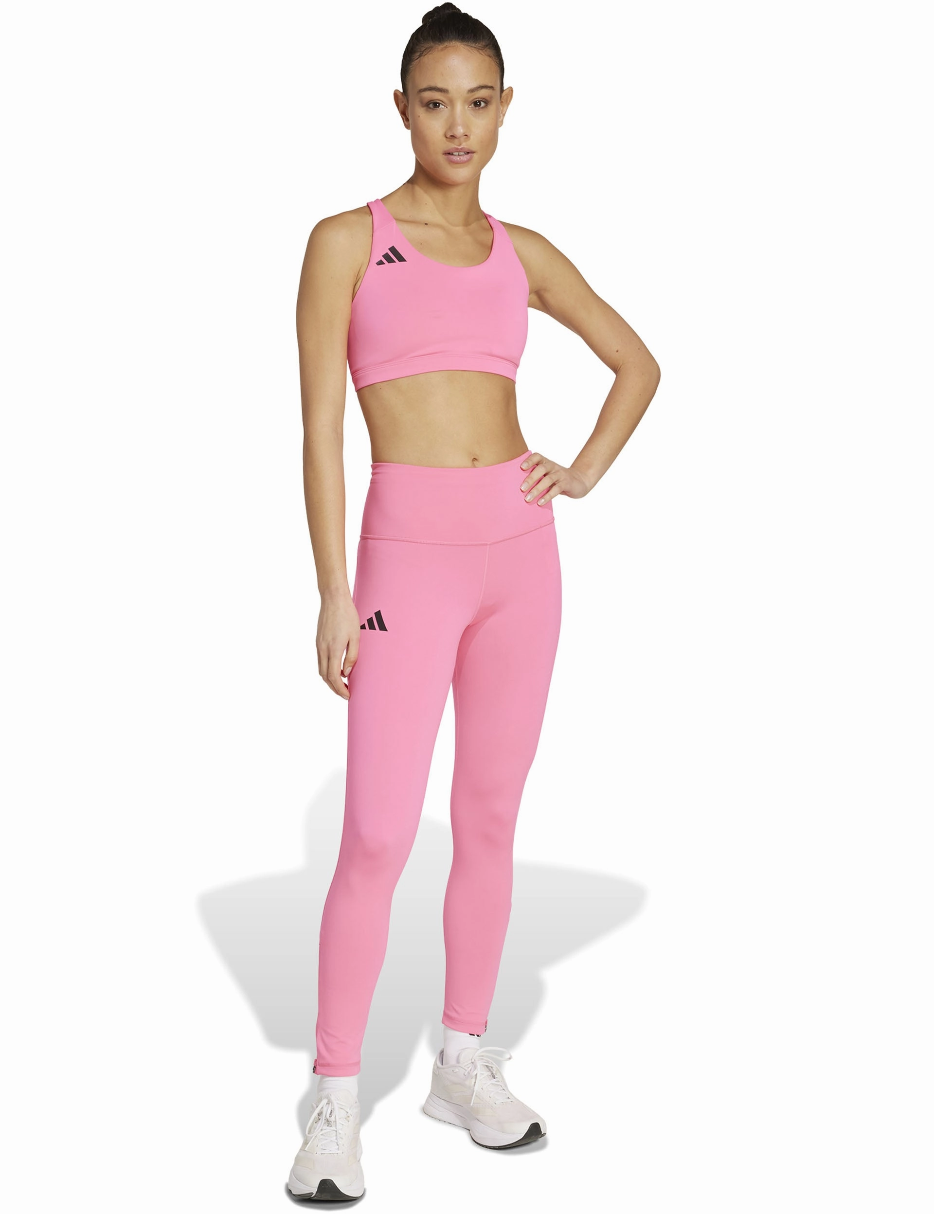 Adizero Essentials Run Medium Support Bra - Lucid Pink Trendy workout clothes