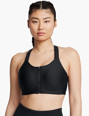 Infinity 2.0 High Zip Sports Bra - Black Comfortable Design All-Day Fabric