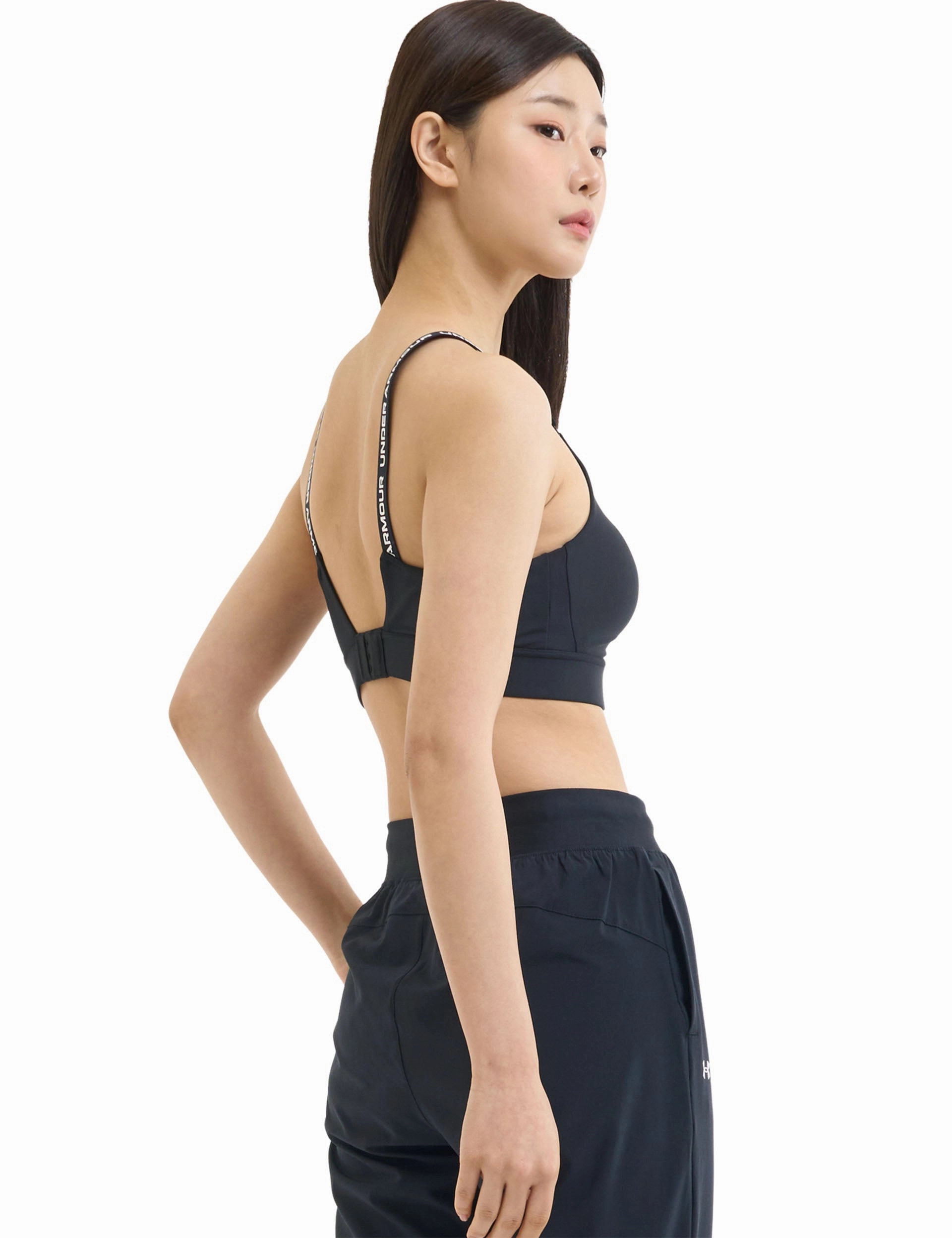 Breathable Mesh Panels Anti-pilling Infinity 2.0 Mid Sports Bra - Black/White