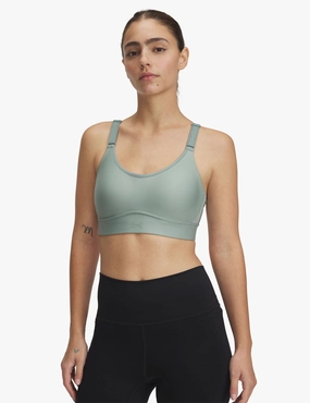 Infinity 2.0 Mid Sports Bra - Silica Green Welded seams