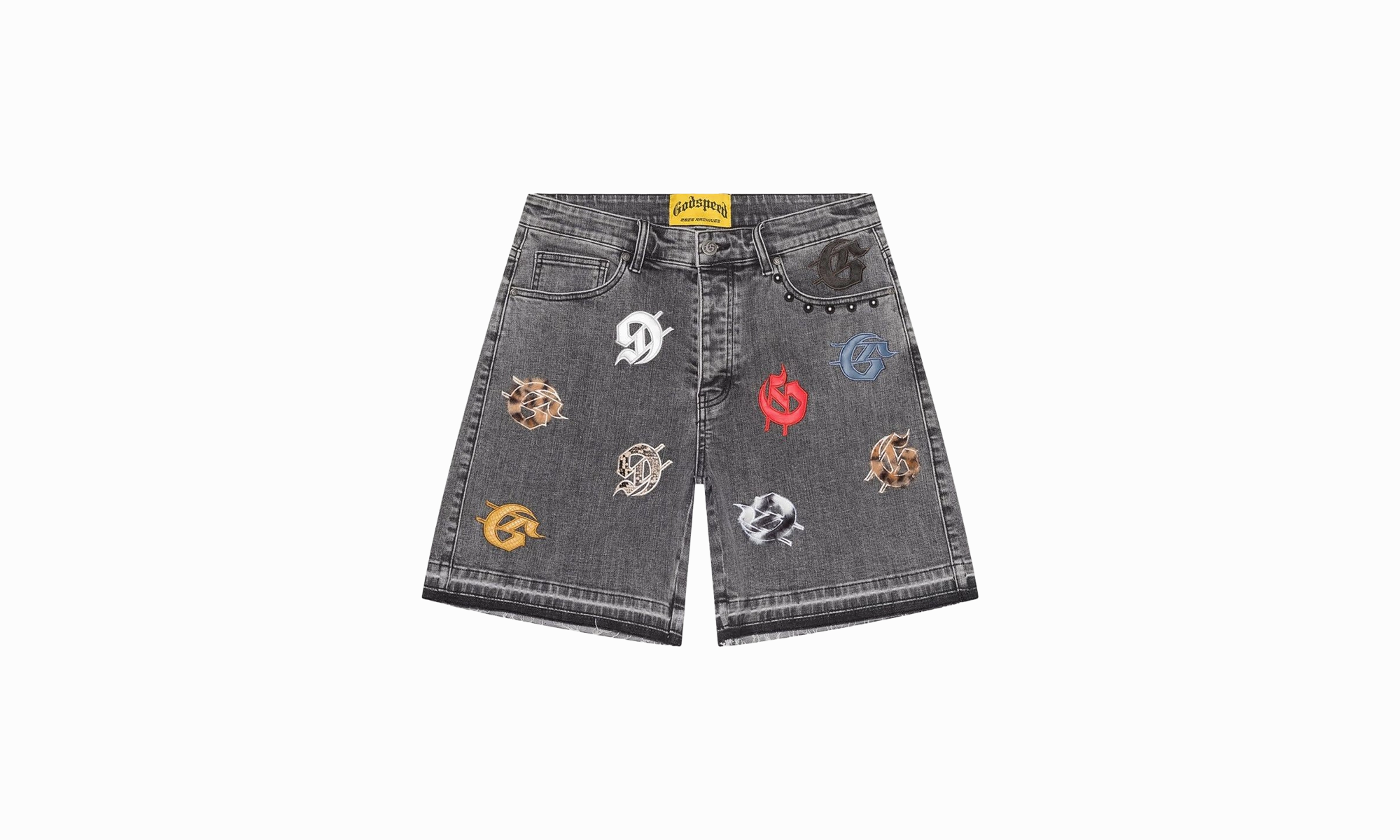 Infinity Denim Shorts "Multi" Sharp Cut Foldable Hem