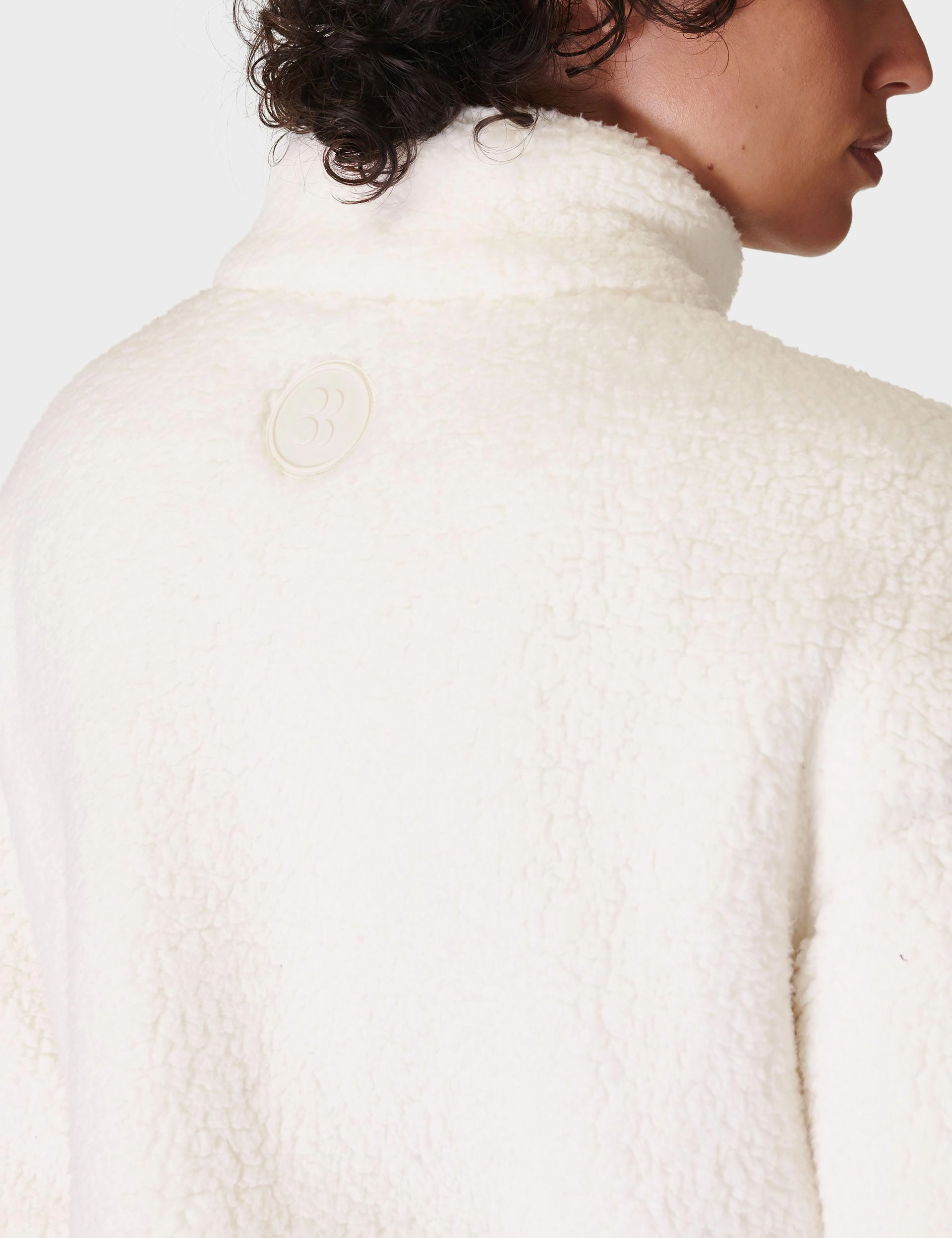 Sporty Casual Canyon Fleece Zip Up - Lily White
