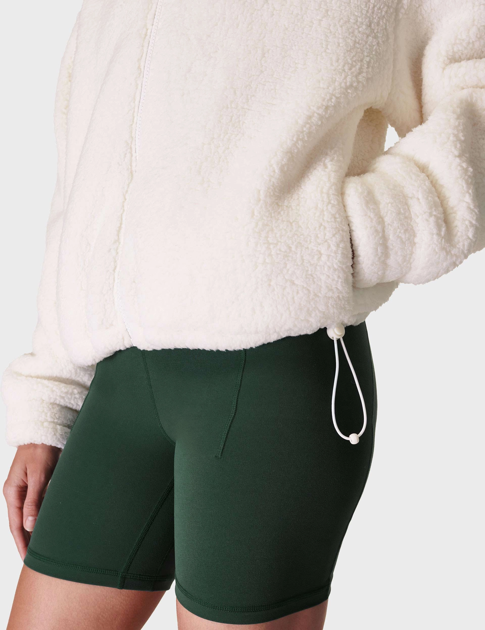 Effortless Look Canyon Fleece Zip Up - Lily White