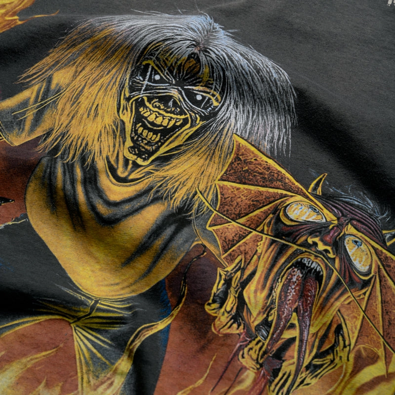 Iron Maiden x Represent Number Of Beast Tee - Sunfade Grey ruching baseball