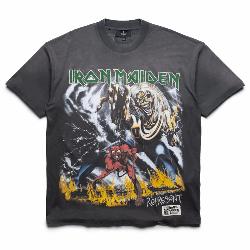 sunglasses Iron Maiden x Represent Number Of Beast Tee - Sunfade Grey
