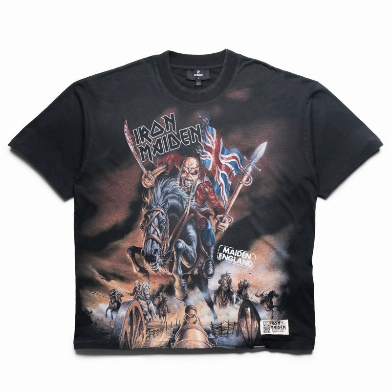 Exclusive Design Iron Maiden x Represent Steed Tee - Stained Black