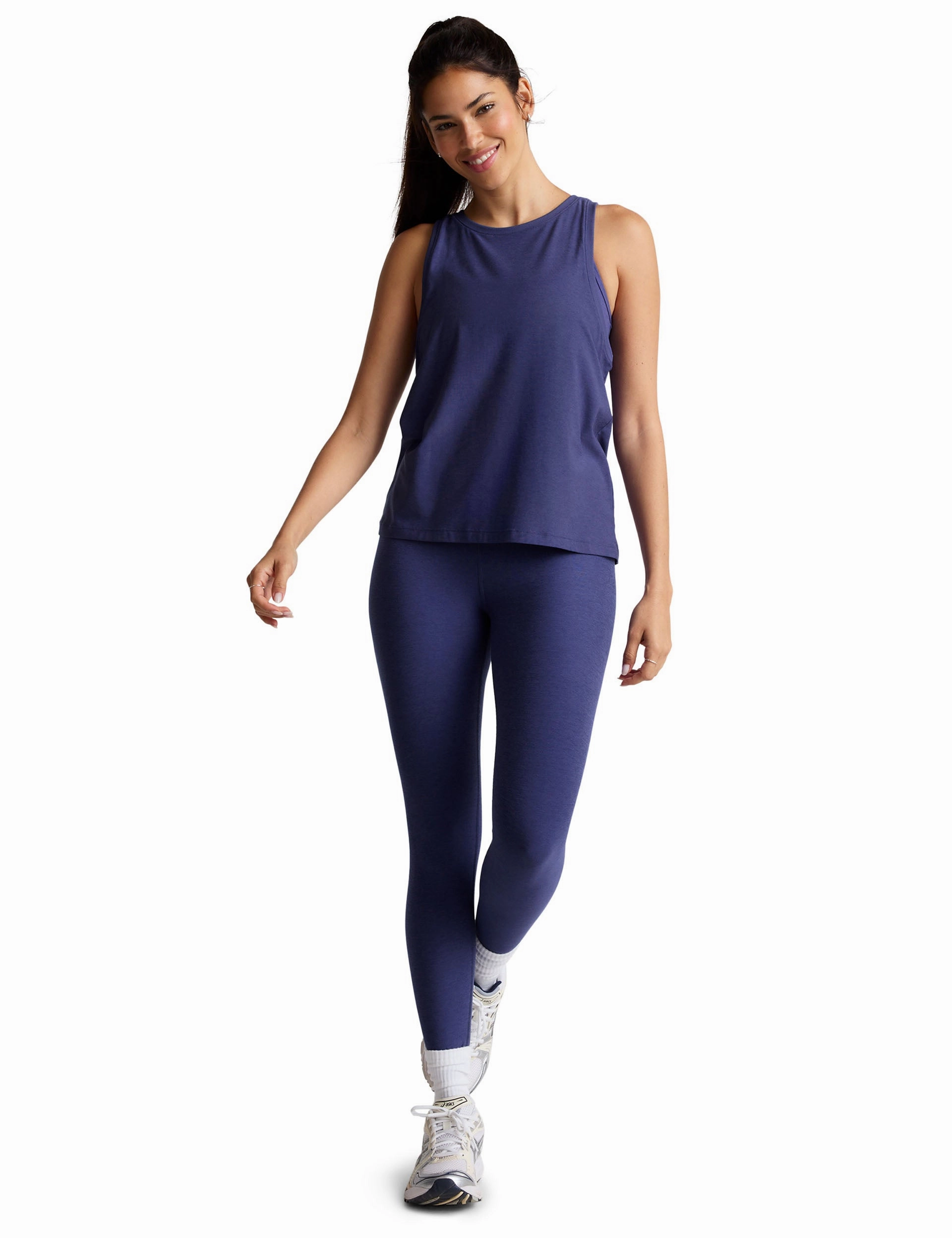 Featherweight Rebalance Tank - Eternal Blue Heather Slim Fit Cut