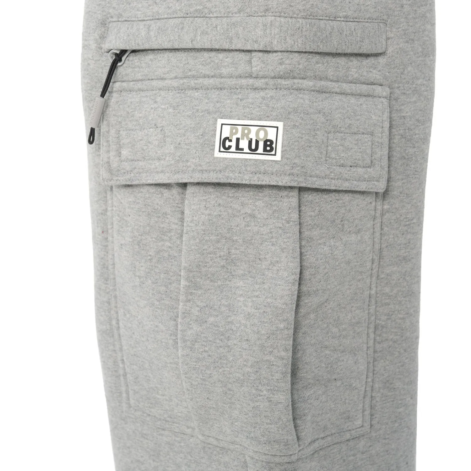 Placket Closure Heavyweight Open Hem Cargo Sweatpant - Mens