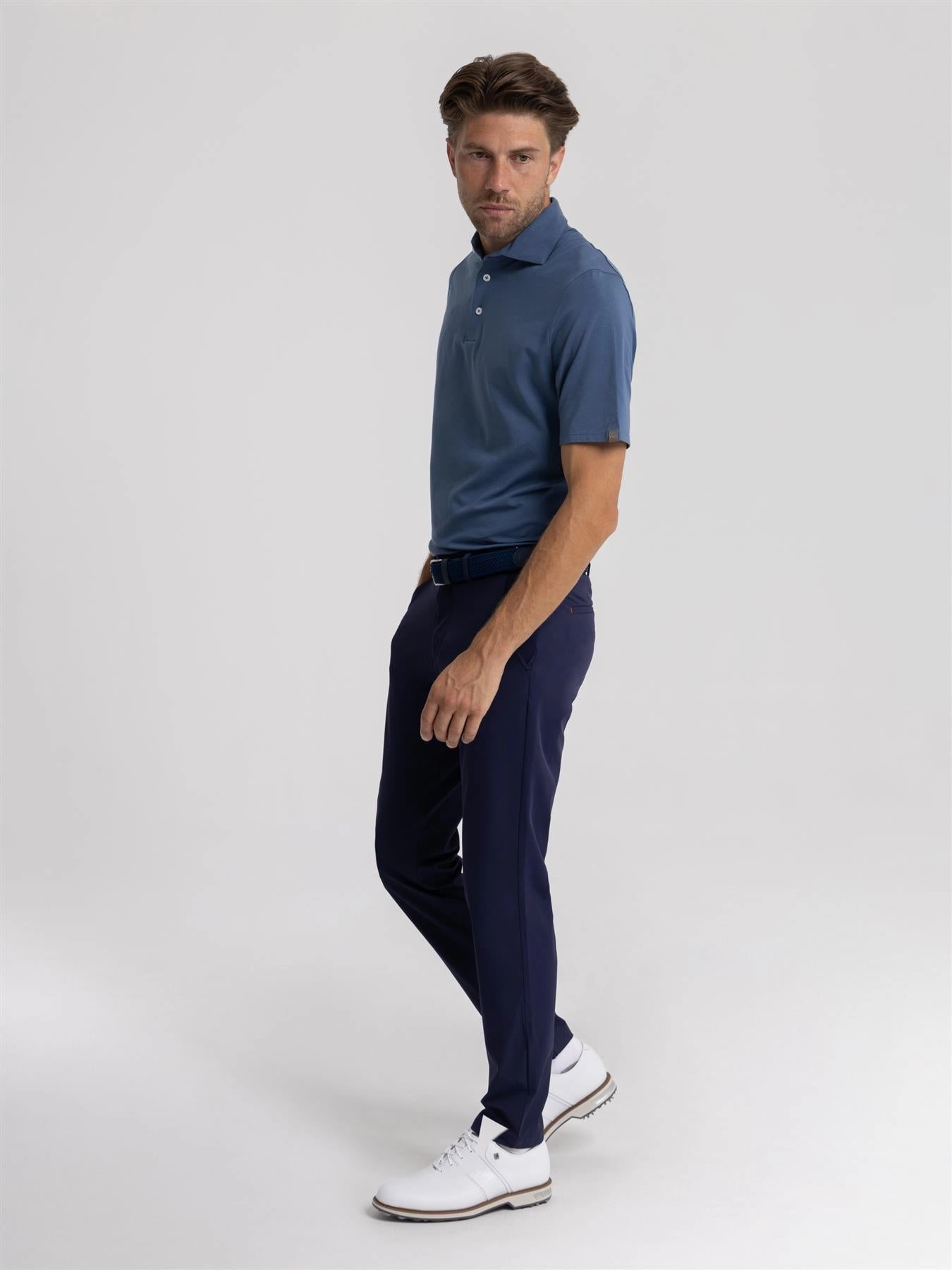 Iver Tailored Fit Trousers Atlanta Blue Polished Look
