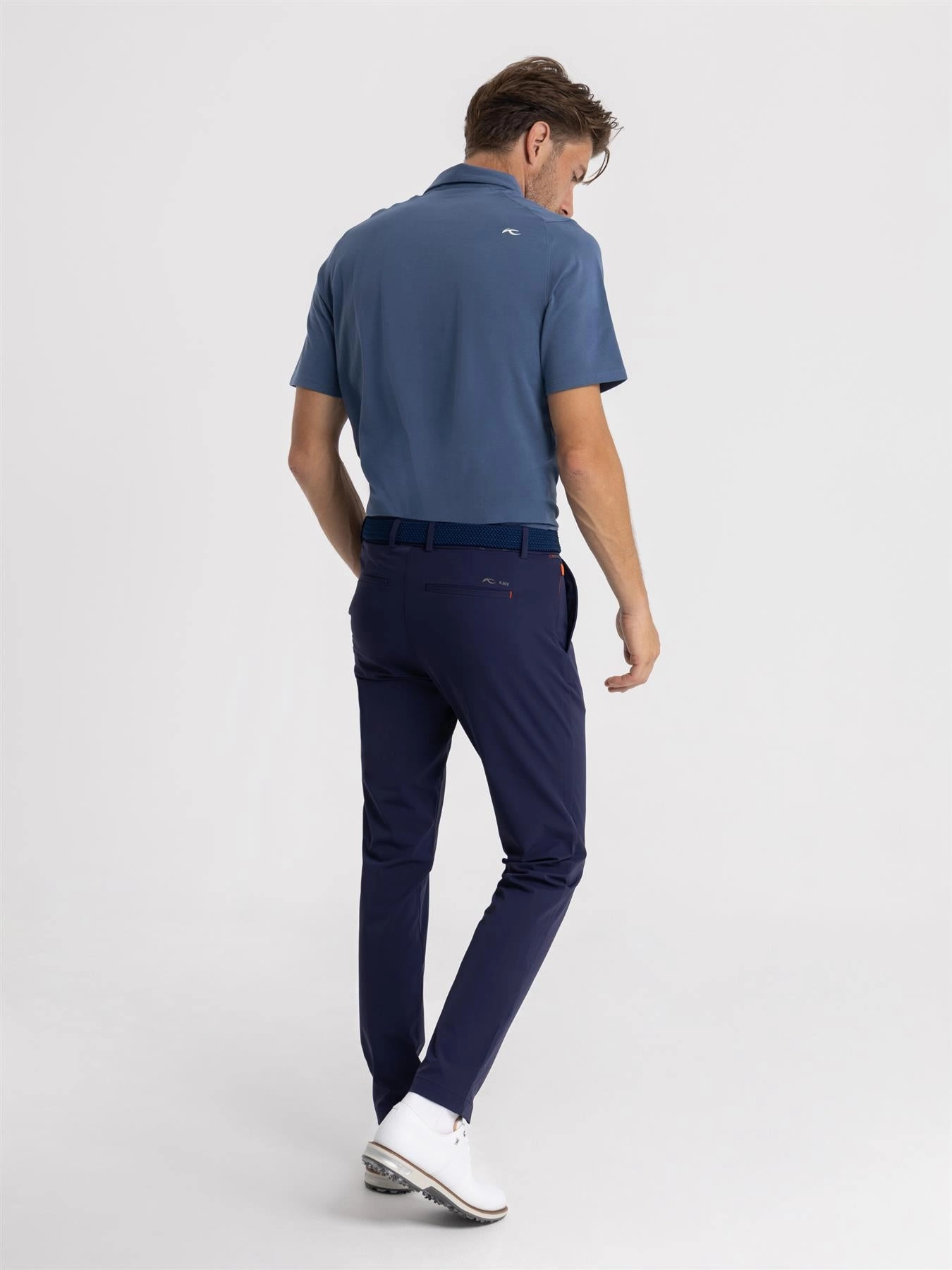 Iver Tailored Fit Trousers Atlanta Blue Elastic waist