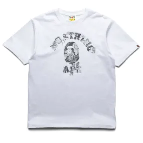 A Bathing Ape Tree Edge Camo College Tee - White/White Plus Size skinny pants silhouette