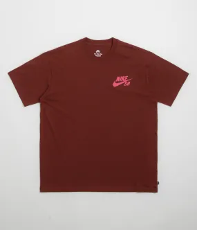 Nike SB Logo T-Shirt - Dark Team Red Snap Buttons Shopping Mall