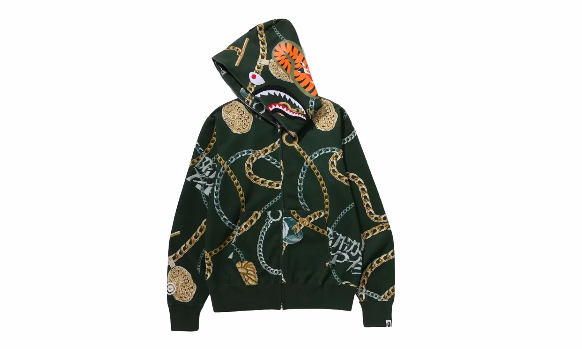 Jewels Shark Full Zip Hoodie "Green"