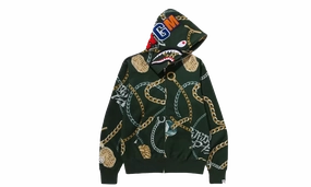 Jewels Shark Full Zip Hoodie "Green"