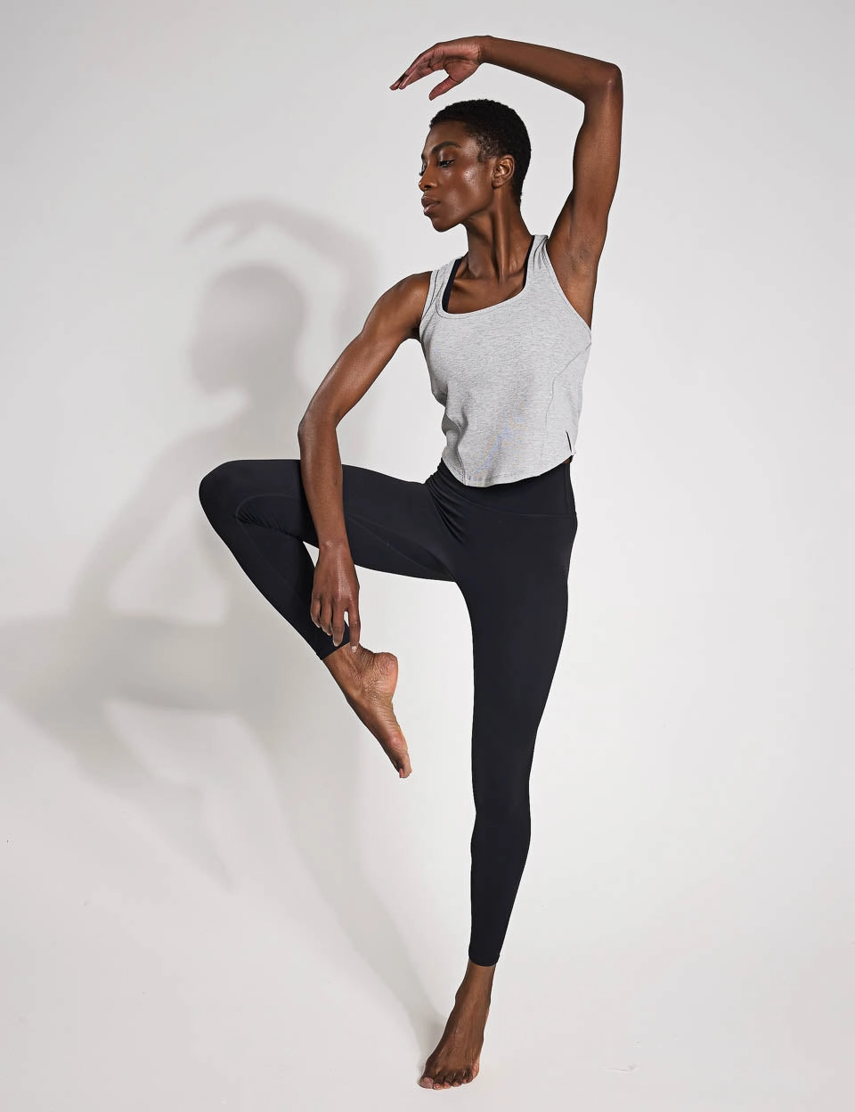Jodie Tank - Grey Marle Yarn Dyed Colorfastness Sustainability - focused