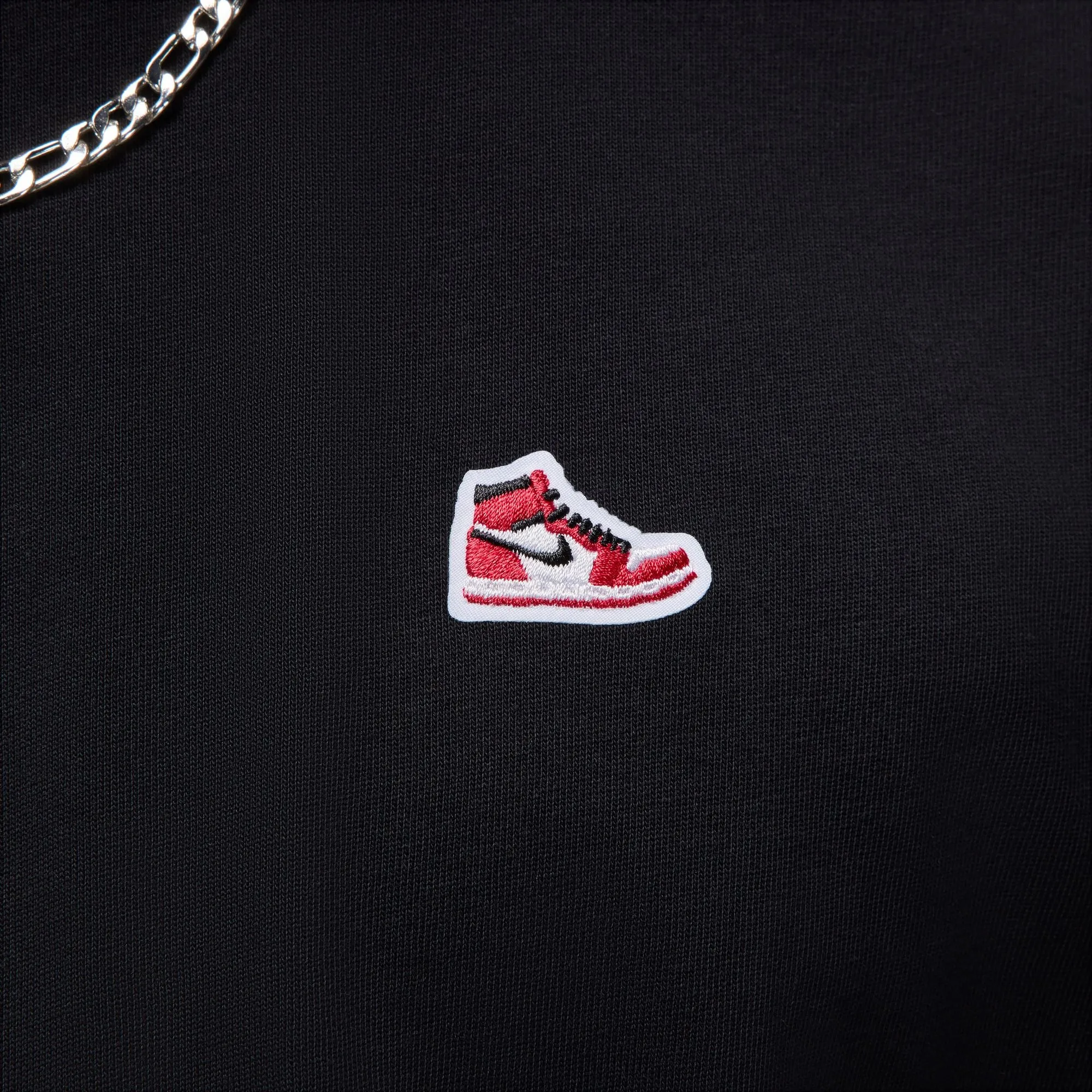 Jordan Brand Sneaker Patch T-Shirt (Black/Varsity Red) Recycled Polyester MeshVentilation