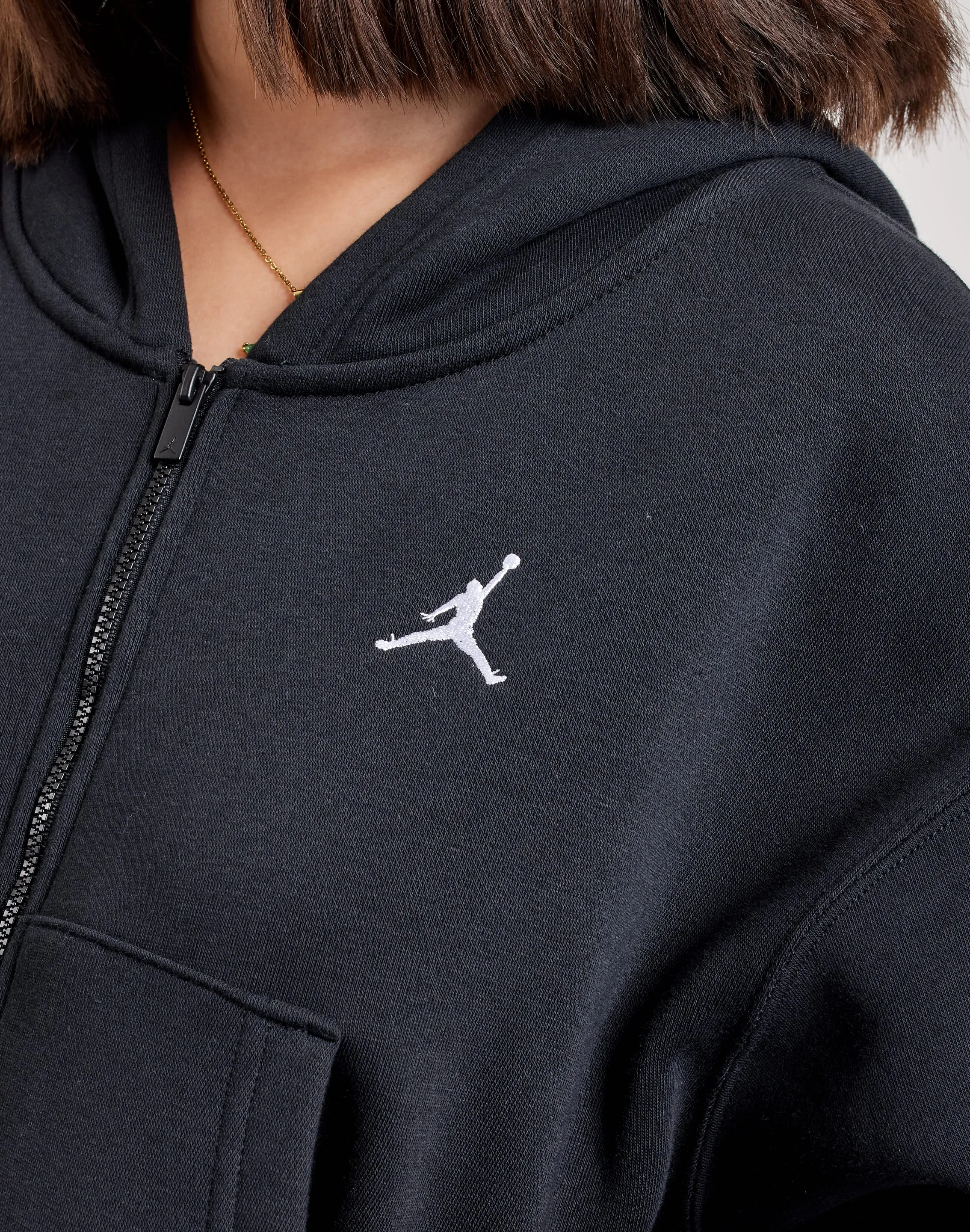 Jordan Brooklyn Fleece Cropped Zip Hoodie Fantasy Glow Ethic Core