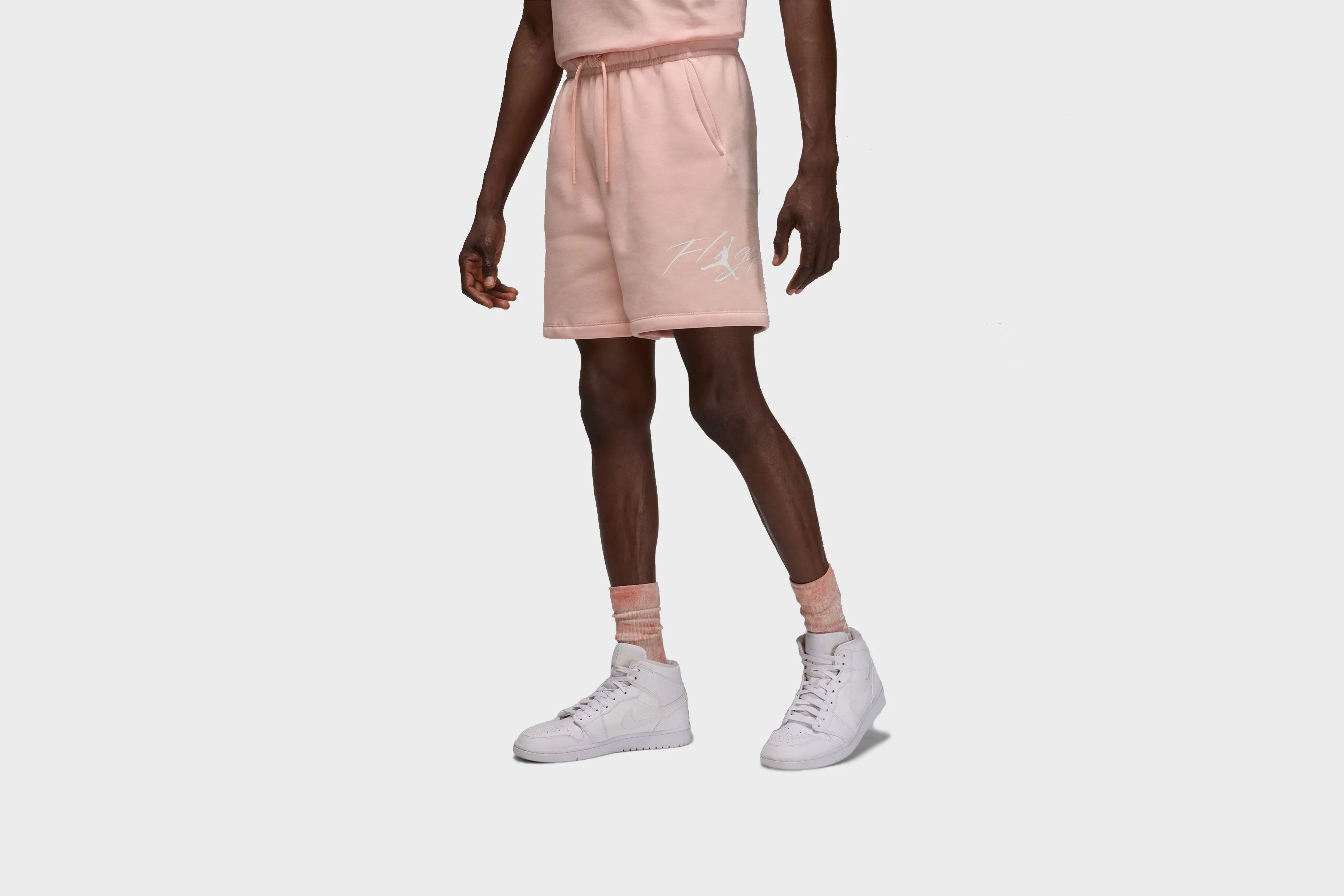 Pure Tone Peace Core Jordan Brooklyn Fleece Shorts (Pink)