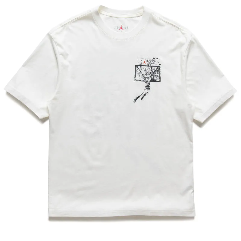 Senior Style Jordan Brooklyn Oversized Graphic Tee - Sail/Off Noir