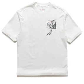hot air balloon event outdoor climate Jordan Brooklyn Oversized Graphic Tee - Sail/Off Noir