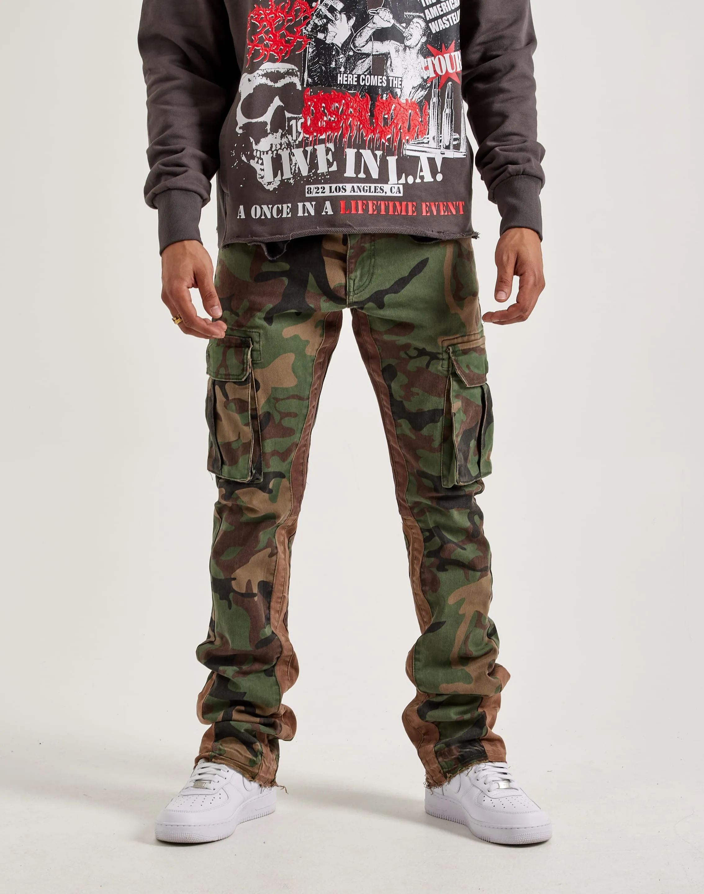 NonRestrictiveFit Jordan Craig Martin Stacked Cargo Jeans