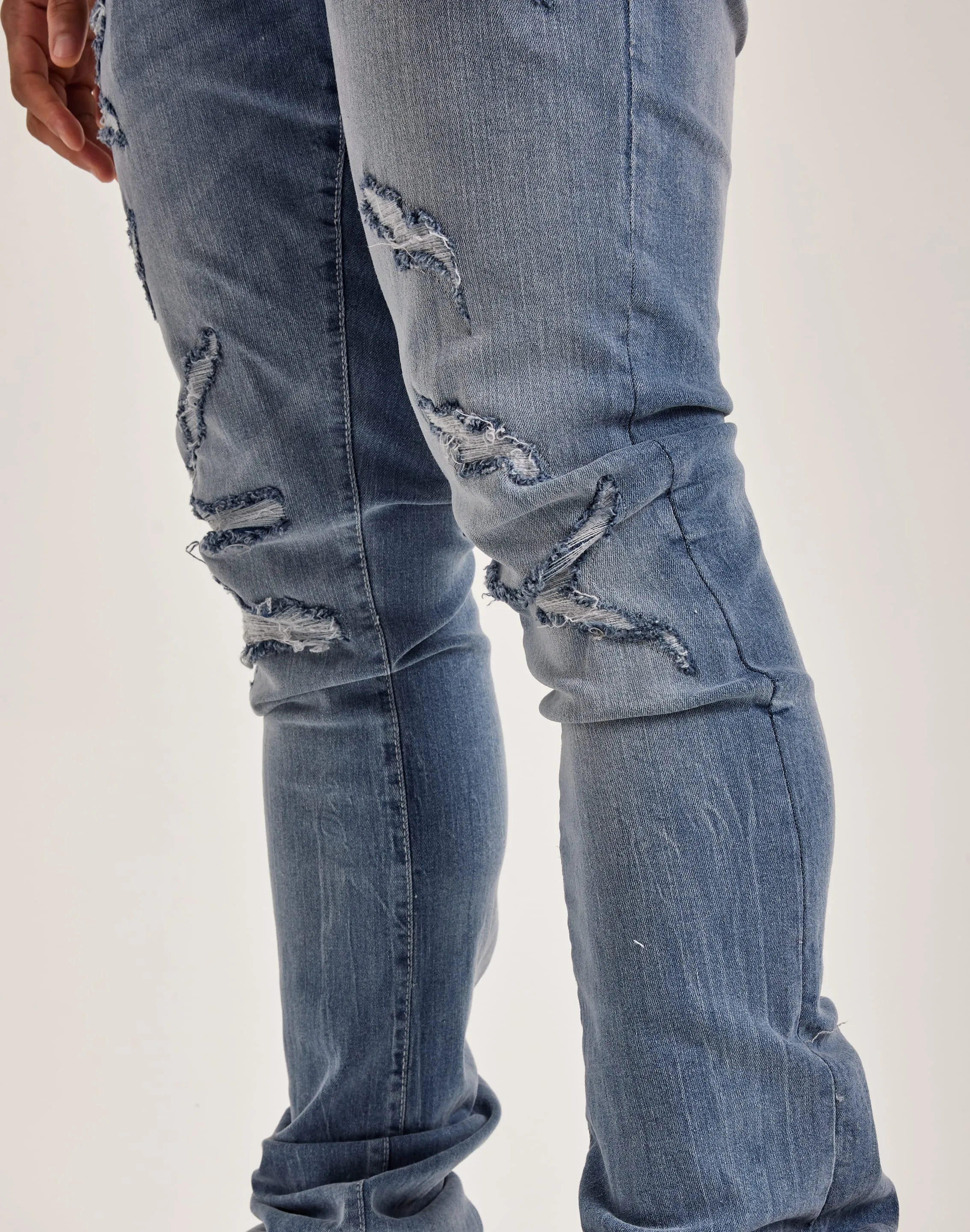 Jordan Craig Stacked Denim Jeans Cotton Glow Tribal Soul