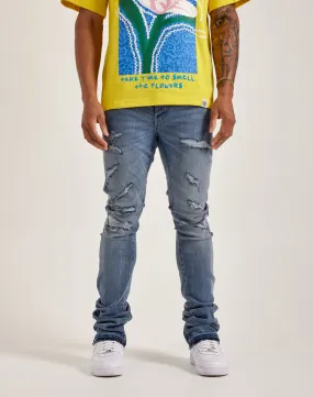 Jordan Craig Stacked Denim Jeans wrinkle free Hotel Style