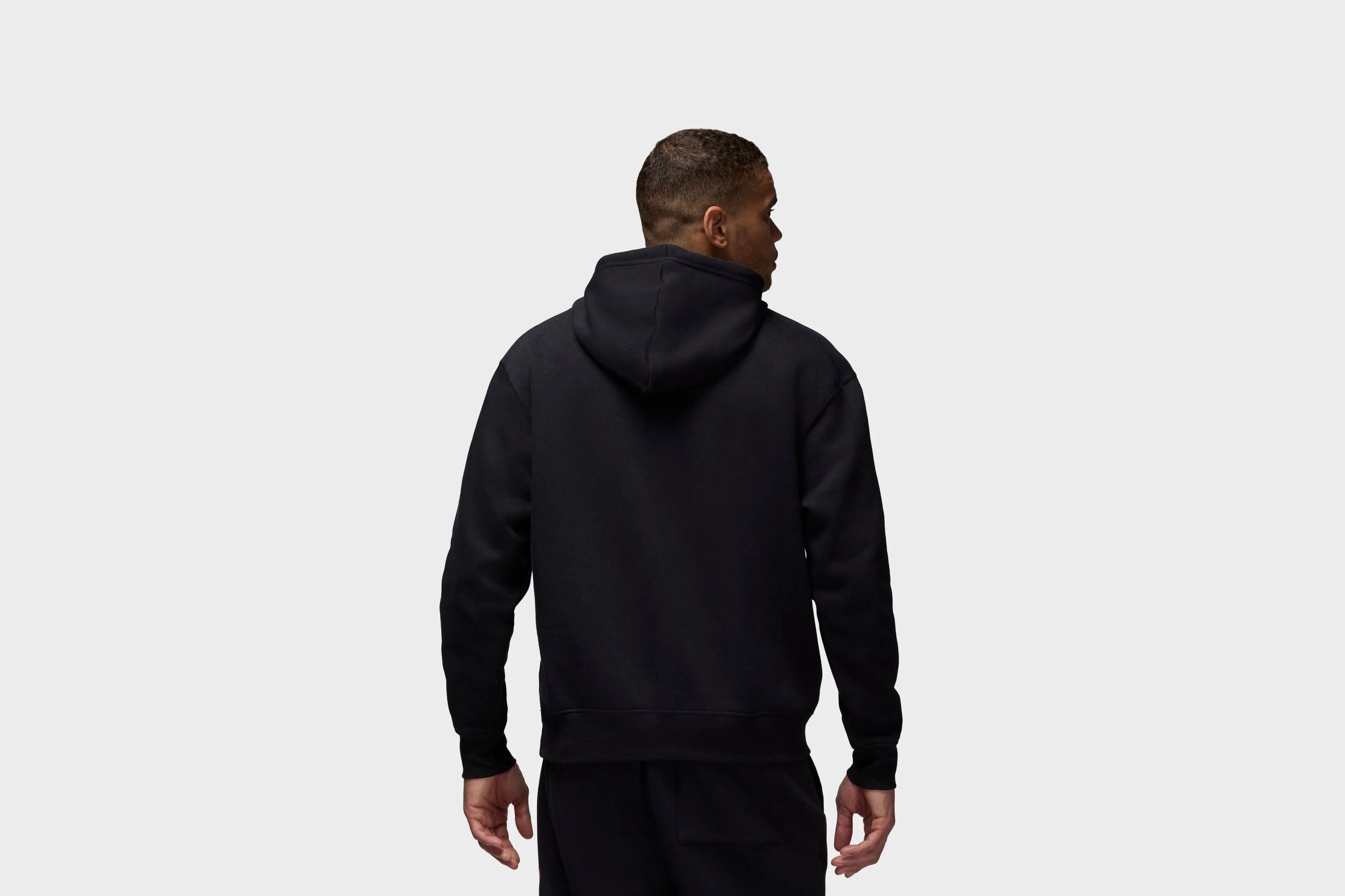 Jordan Essentials Fleece Hoodie (Black/Gym Red/Gym Red) GridTexture