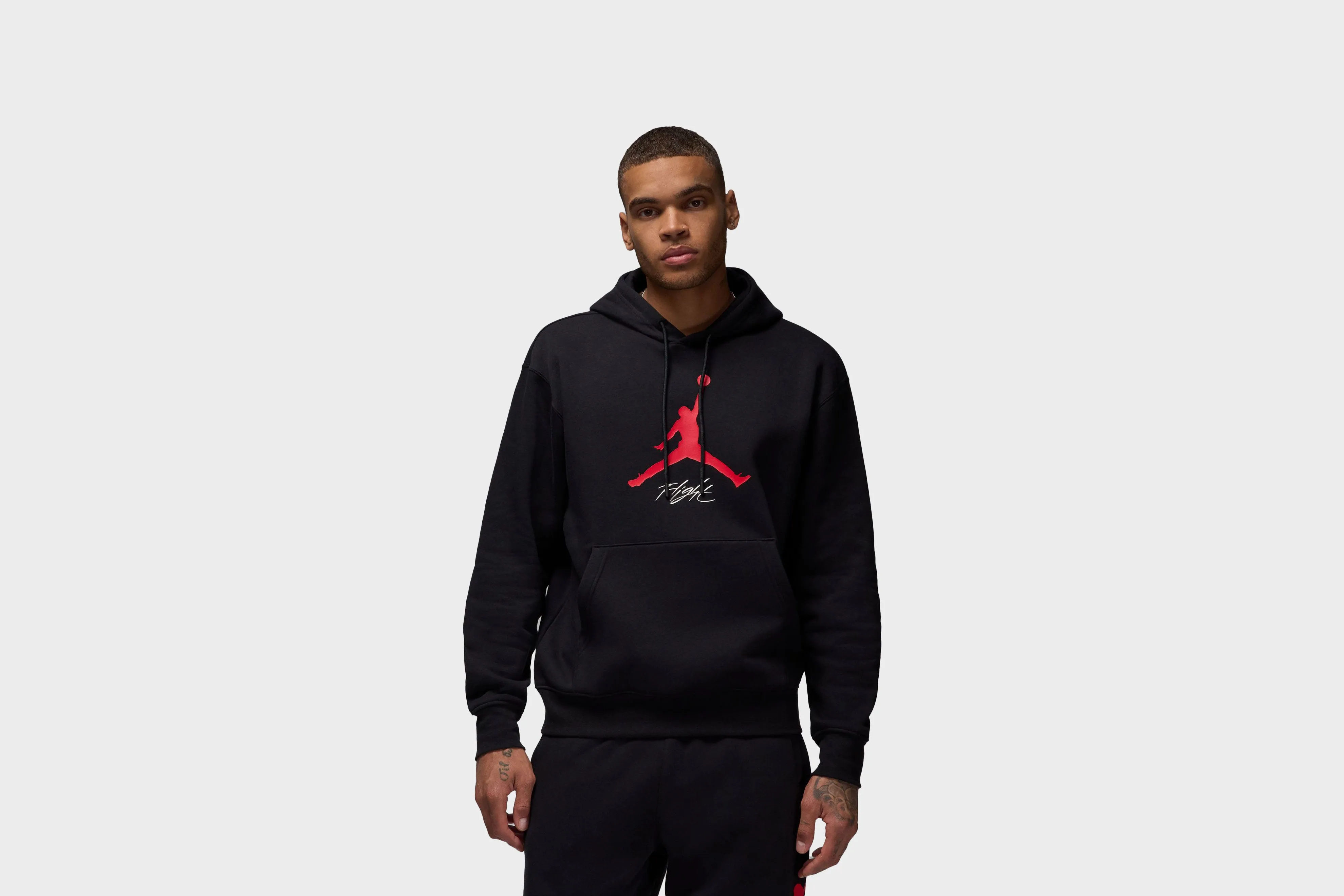 Jordan Essentials Fleece Hoodie (Black/Gym Red/Gym Red) Calm Tone