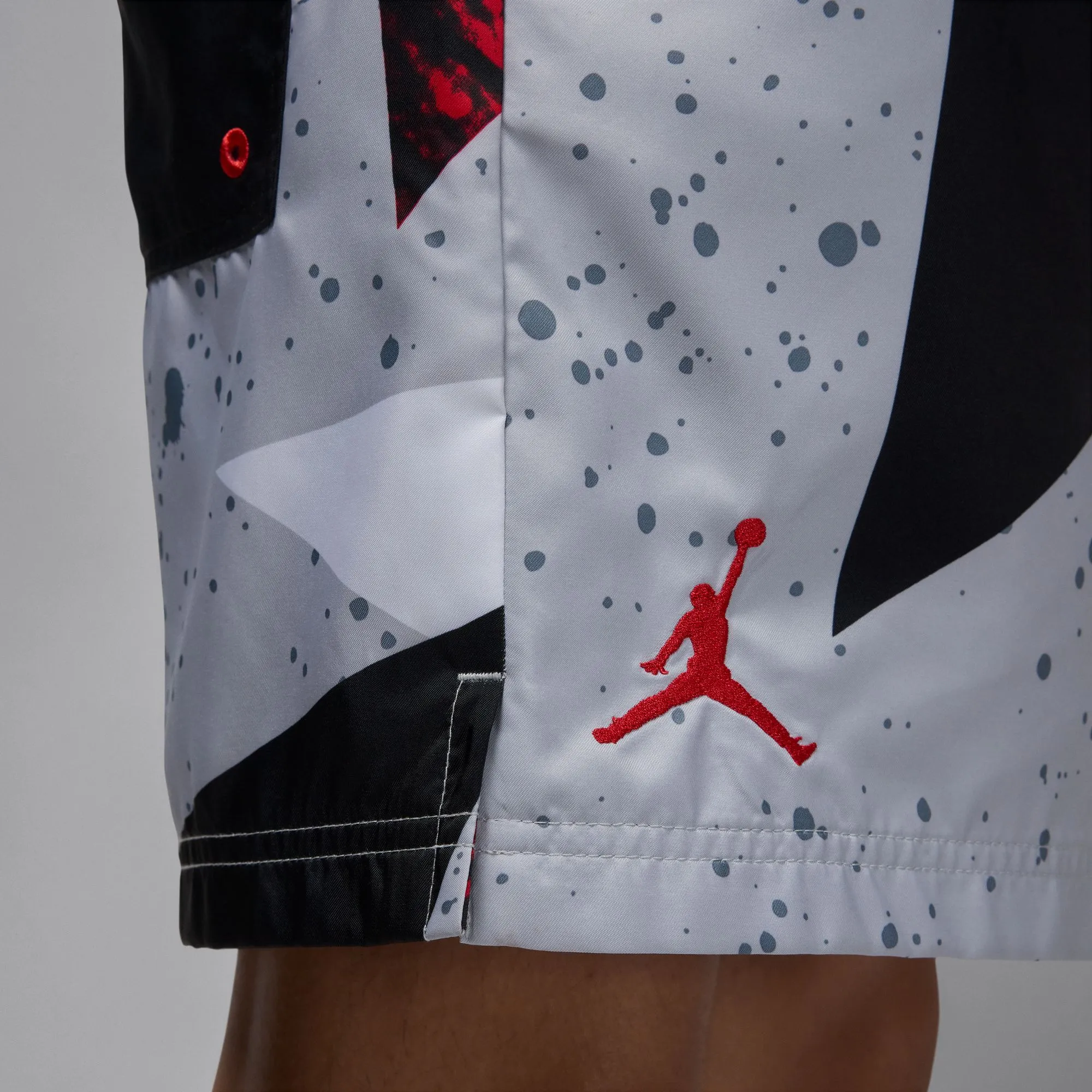Cloud Core Jordan Essentials Poolside Shorts (Cement Grey/Fire Red)