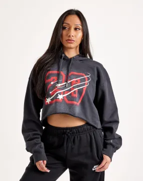 PrecisionTailoring Cyber Glow Jordan Flight Fleece Cropped Hoodie