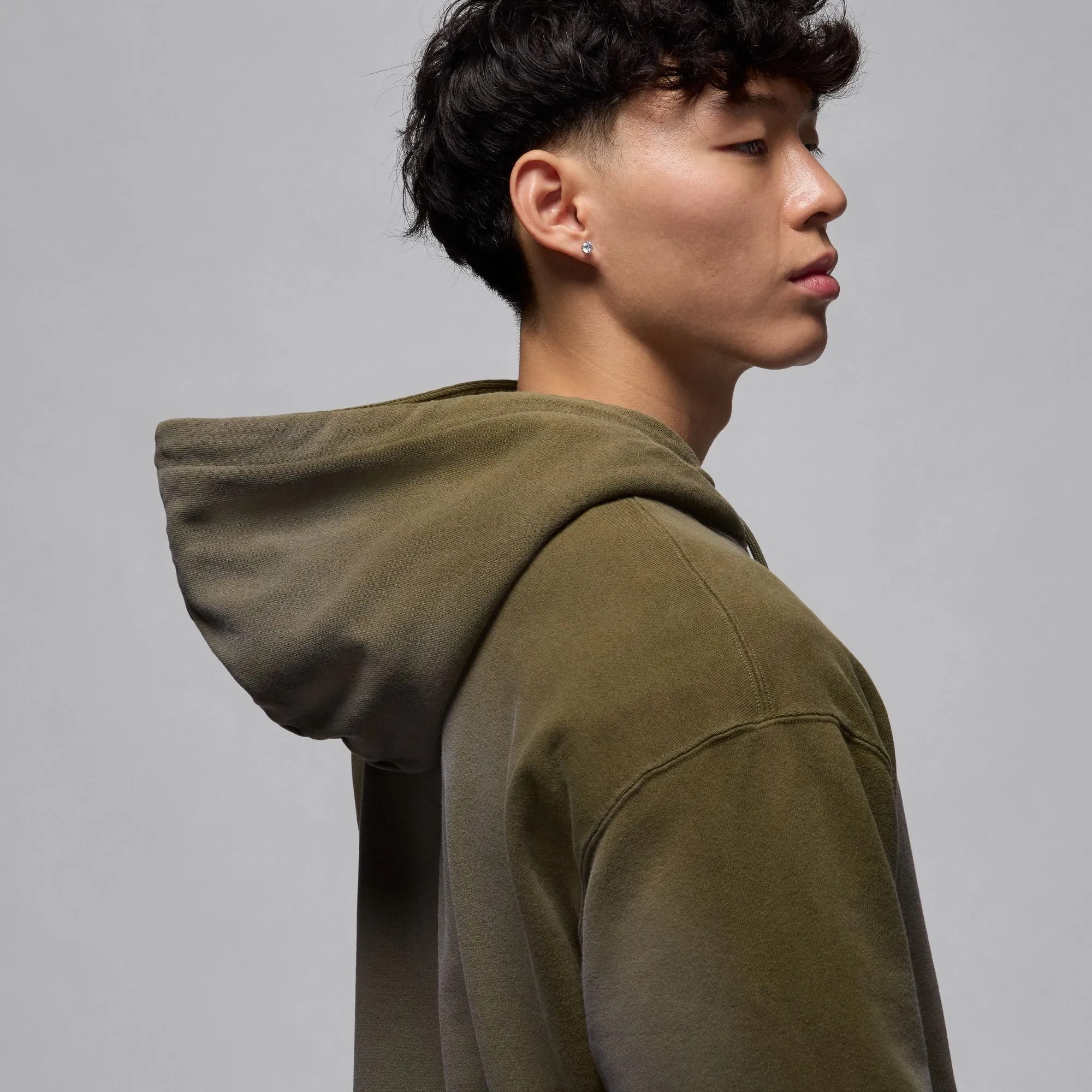 Jordan Flight Washed Hoodie (Olive) Thick Glow