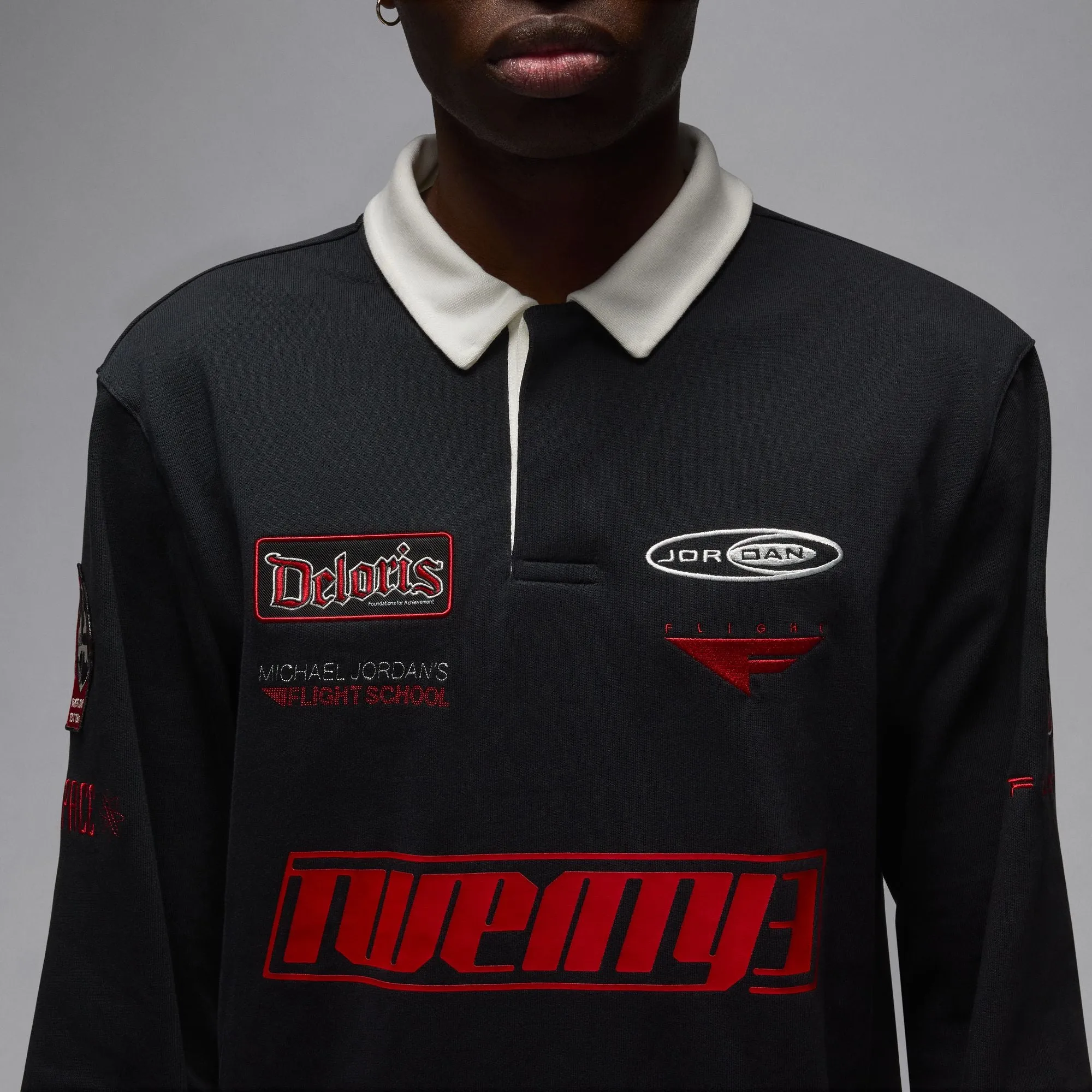 Soft Core Jordan Long-Sleeve Rugby Top (Black)