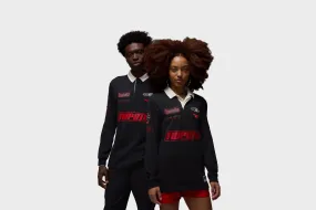 Jordan Long-Sleeve Rugby Top (Black) BreathableLining Classic Glow