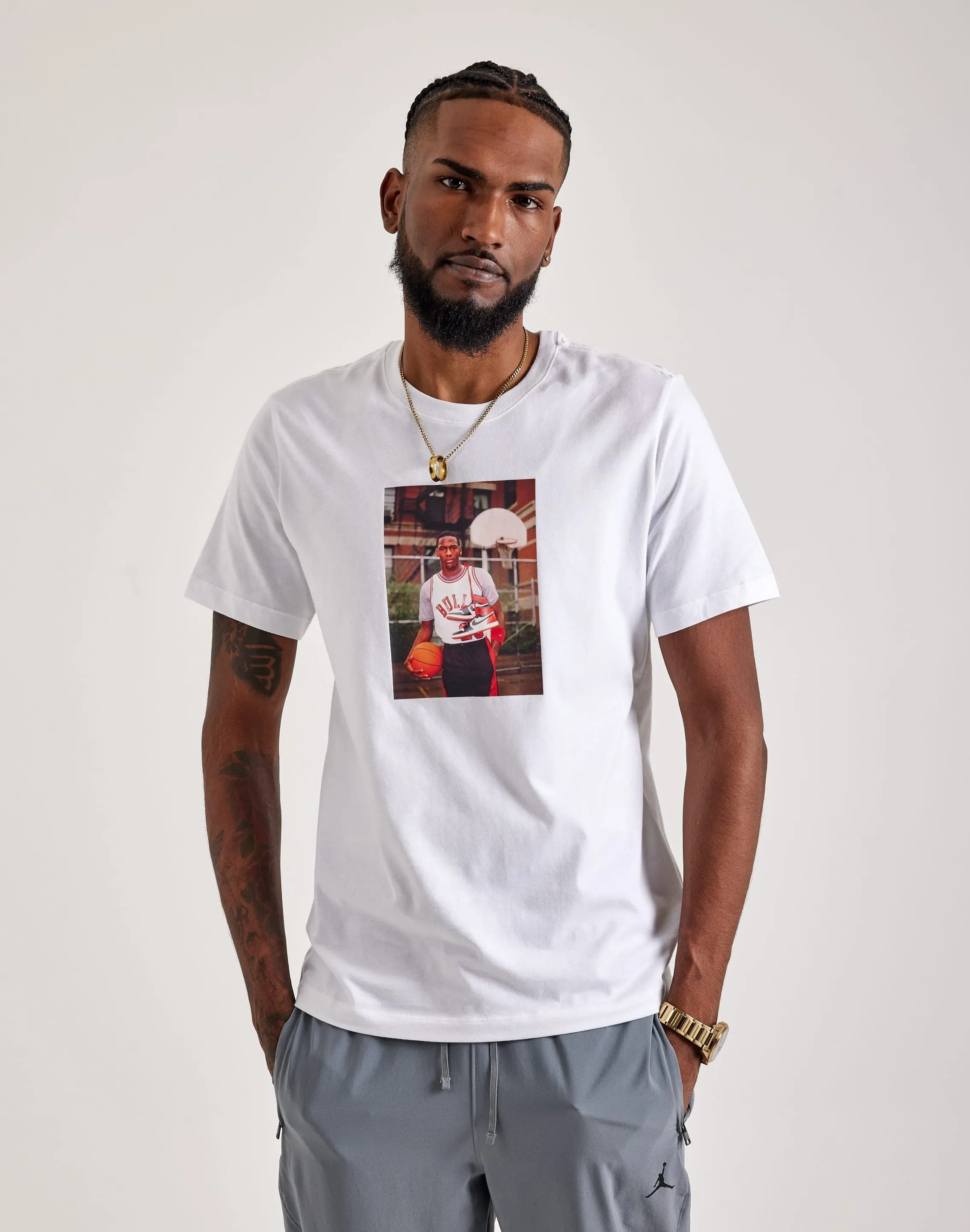 Jordan Photo Tee LayeredNeckline
