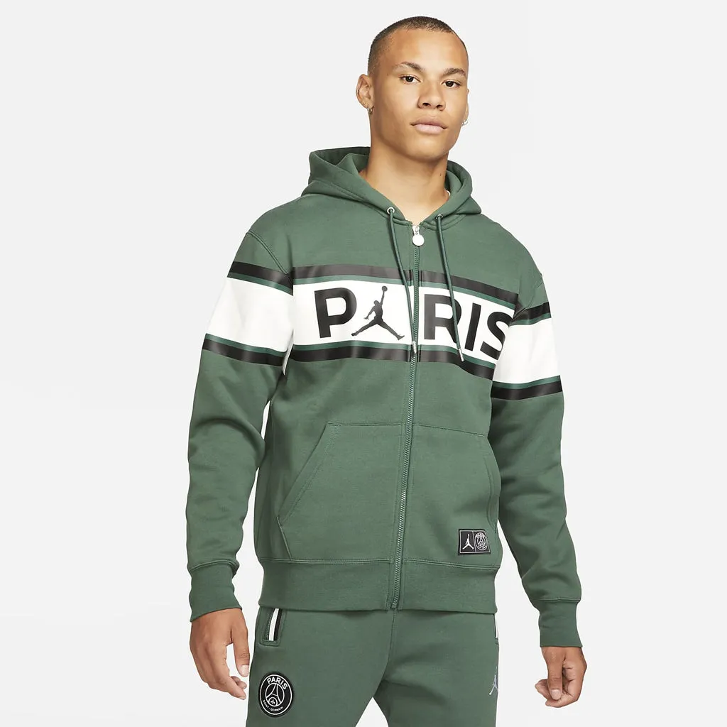 JORDAN PSG FULL ZIP HOODIE - NOBLE GREEN StainReleaseCoating Glitter Glow