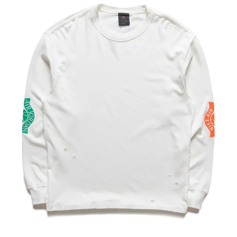 cruise venue theater event Jordan Rare Air L/S Tee - Sail/Brilliant Orange
