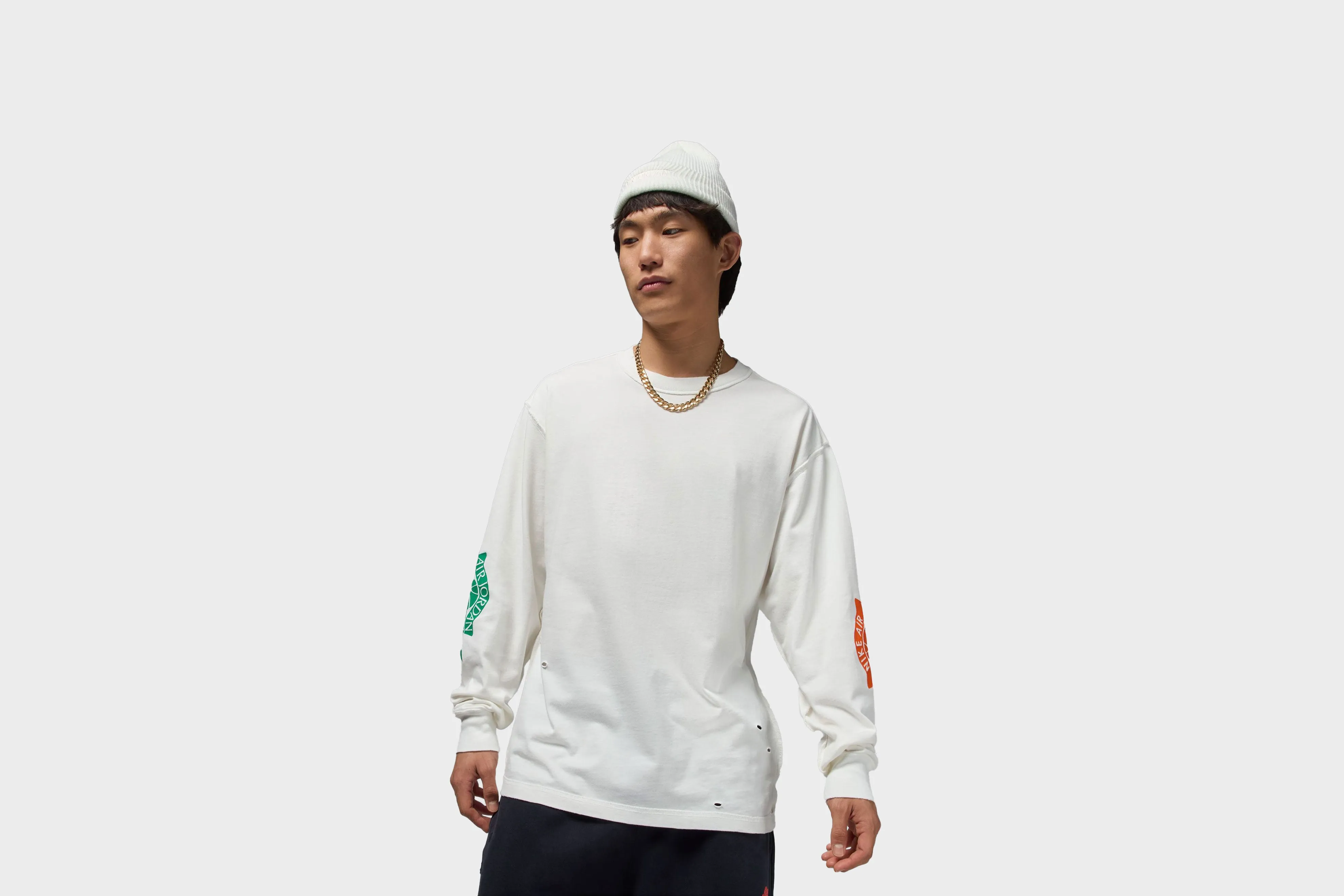 Jordan Rare Air Washed 85 L/S Shirt (Sail/Brilliant Orange) Shine Mood Dad Core