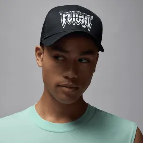AntimicrobialCoating Adjustable Waistband JORDAN RISE TRUCKER HAT - BLACK / WHITE