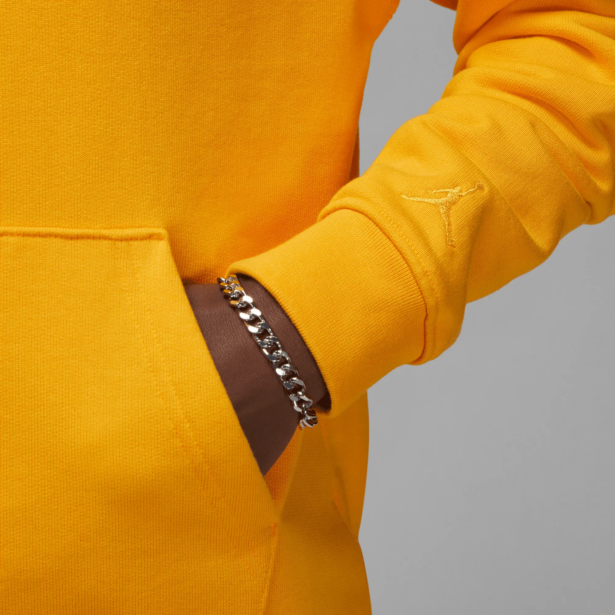 ReflectiveTrimDetails Myth Soul JORDAN WORDMARK MEN`S FLEECE HOODIE - GOLD