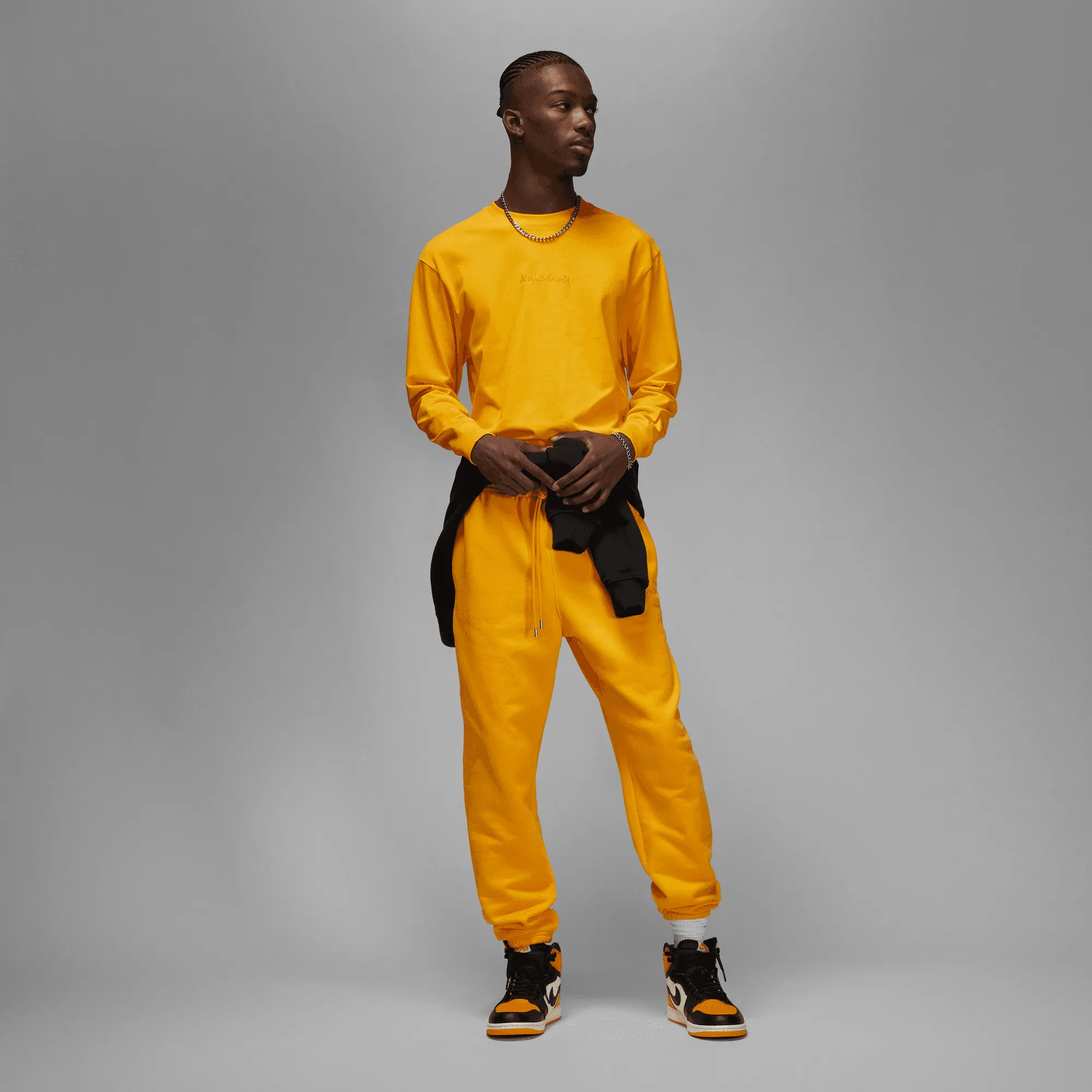 Comfort waistband JORDAN WORDMARK MEN`S L/S TEE - GOLD