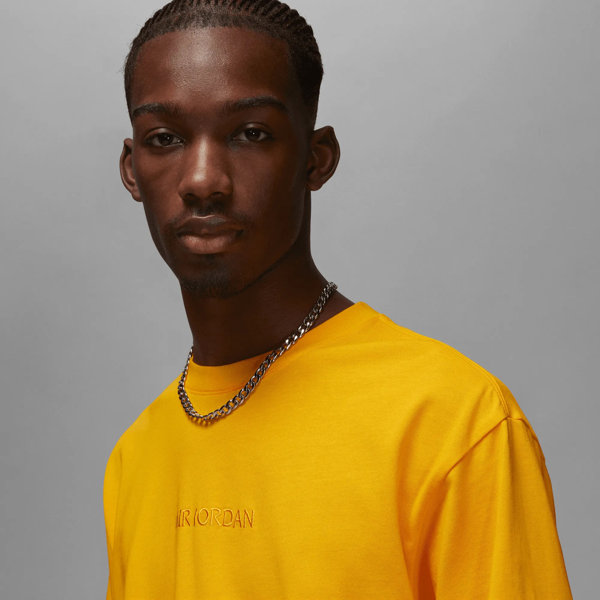 JORDAN WORDMARK MEN`S L/S TEE - GOLD SeamlessFit Functional Fit