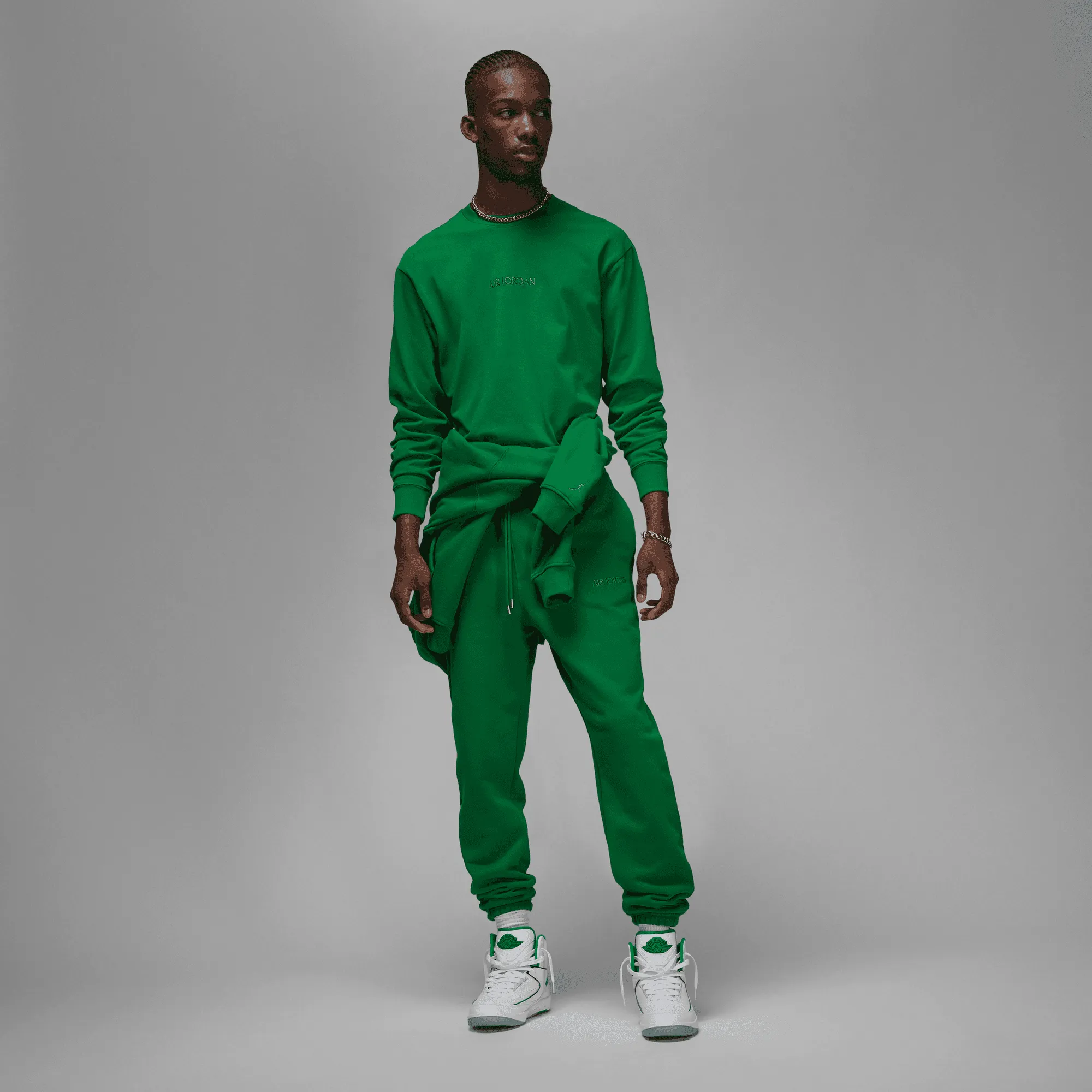 Run Ready JORDAN WORDMARK MEN`S L/S TEE - GREEN