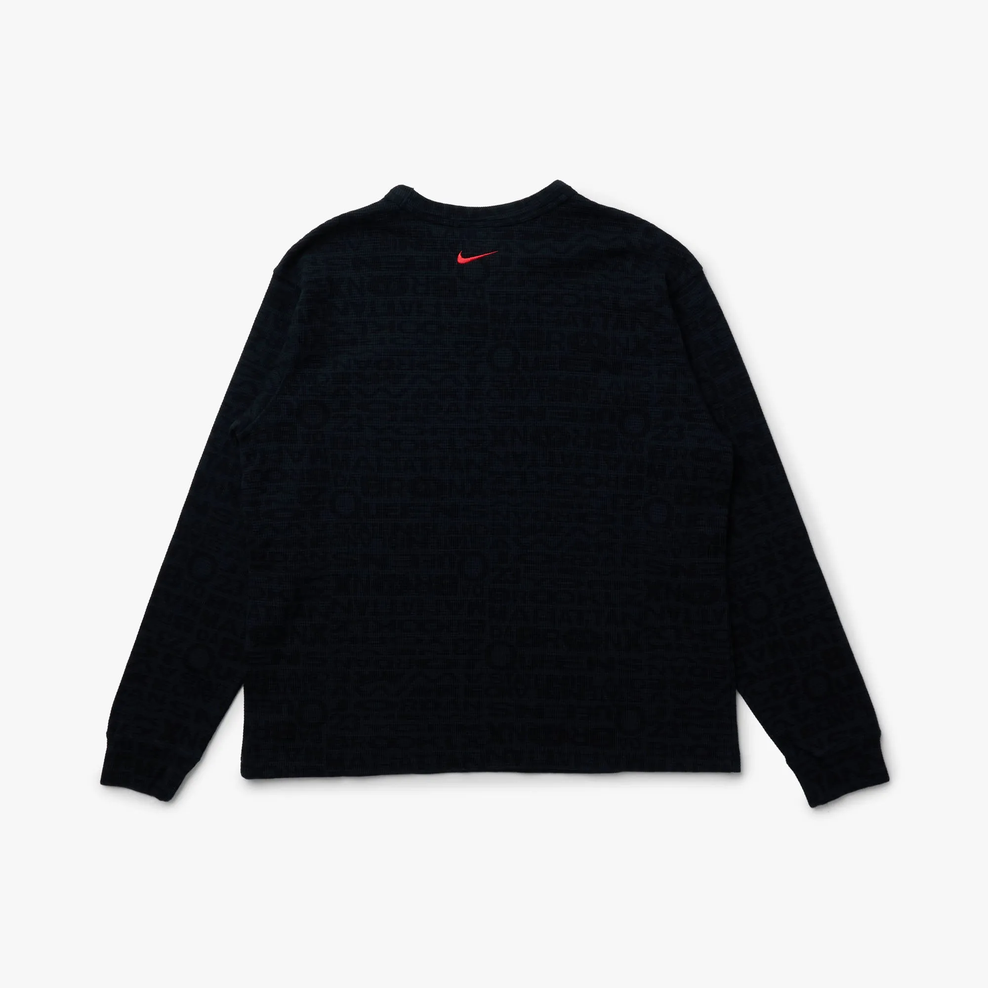 adult style Snowy day Jordan x Awake NY Longsleeve Thermal Black / Black - University Red