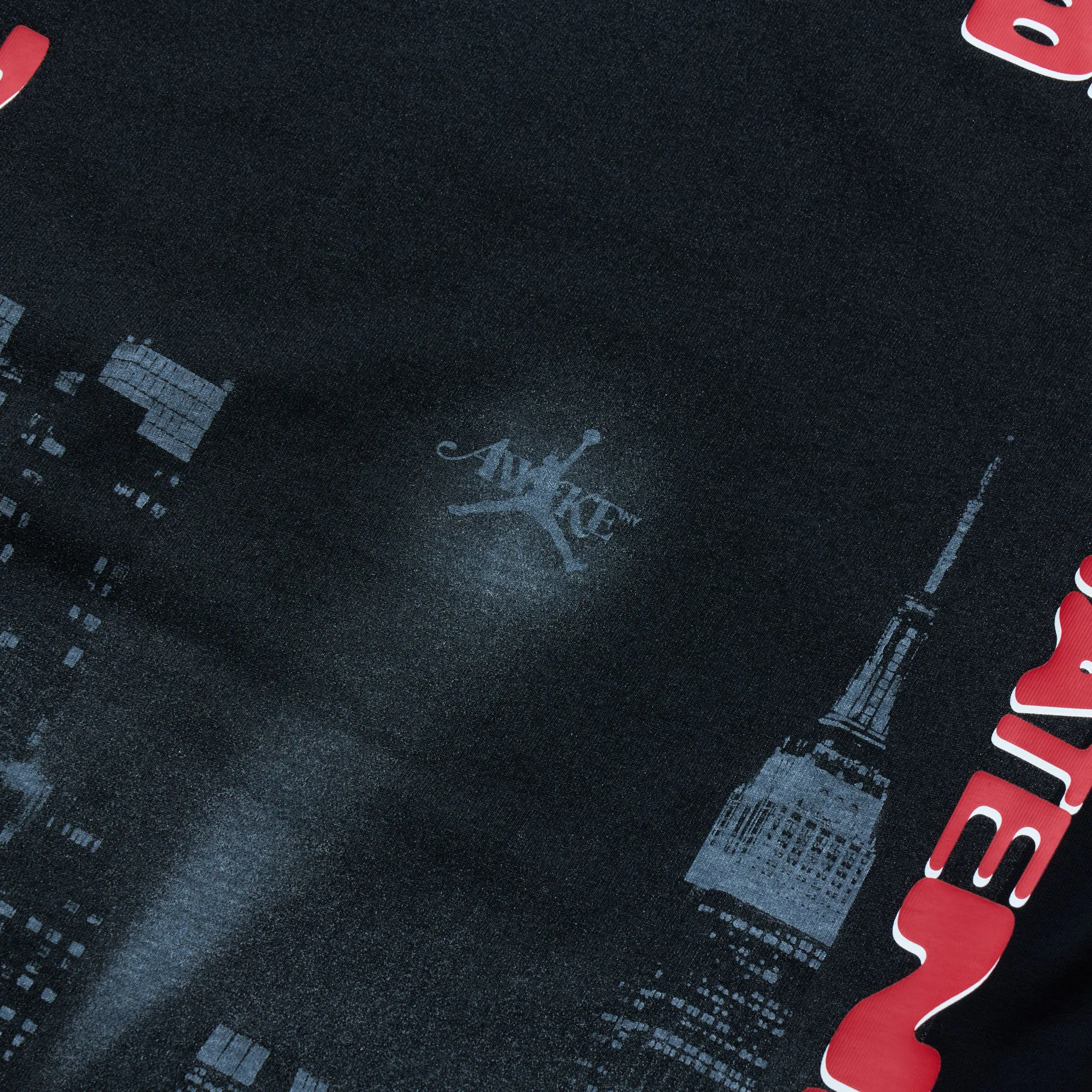 Jordan x Awake NY T-Shirt Black / White - University Red Low-waisted Classic