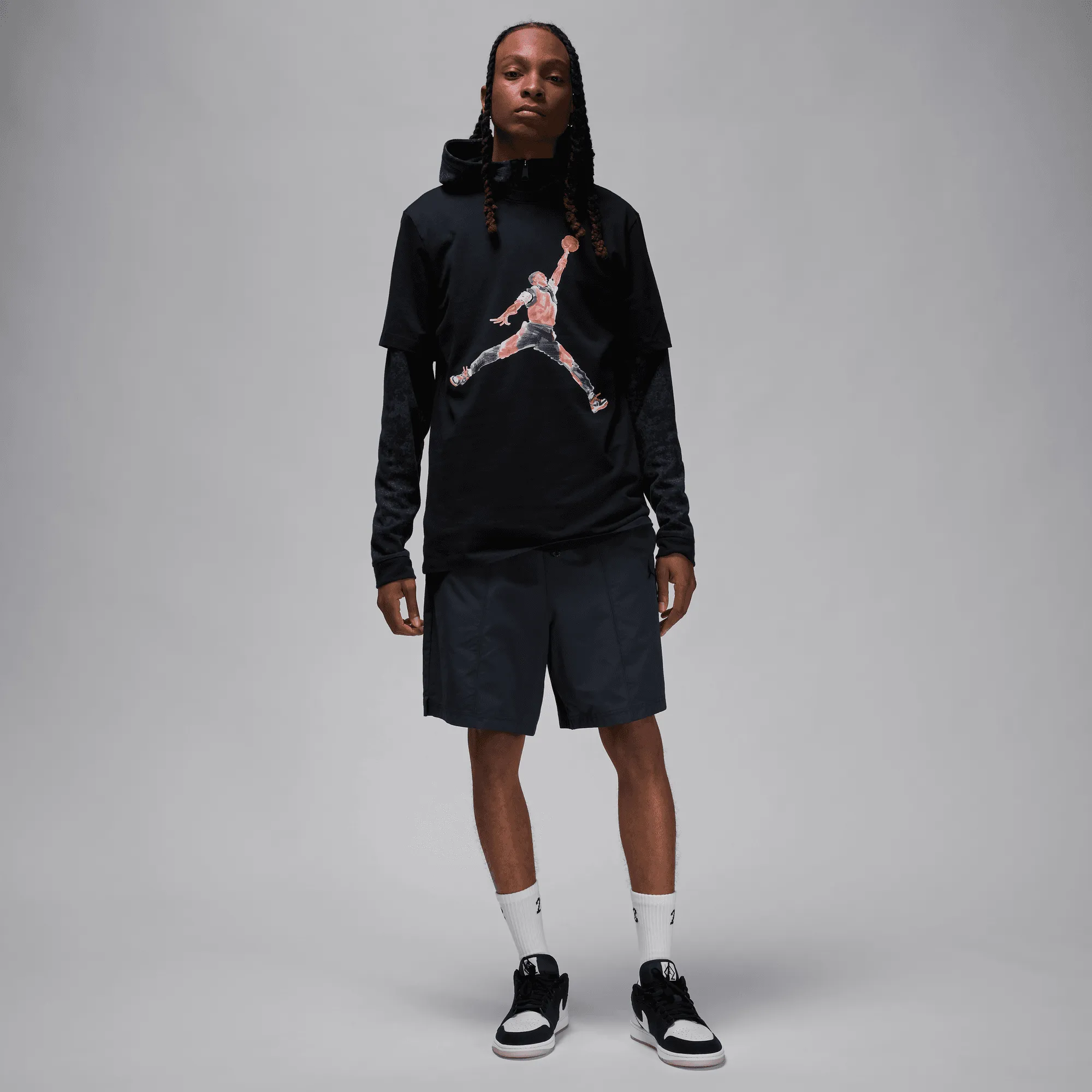 ShockAbsorbent Padding JUMPMAN TEE - BLACK