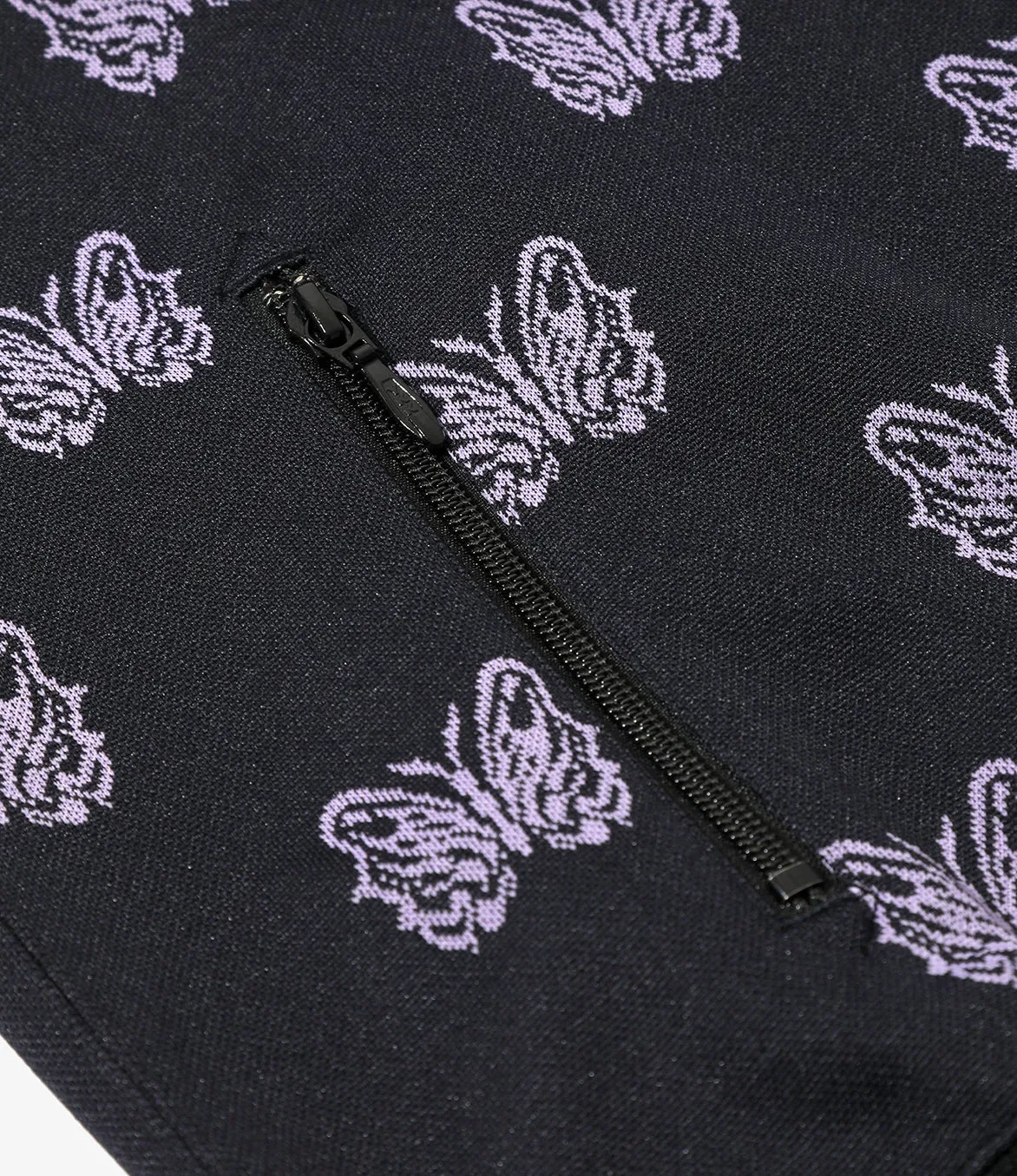 KAE TANAKA X NEEDLES TRACK JACKET POLY JACQUARD - BLACK Soft Jersey