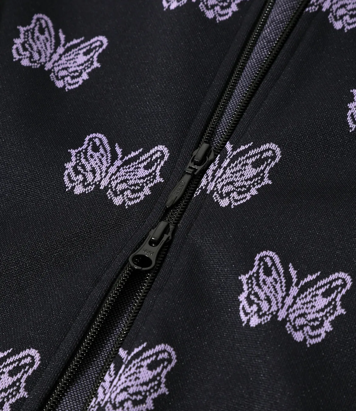 KAE TANAKA X NEEDLES TRACK JACKET POLY JACQUARD - BLACK Fire Core Focus Fit