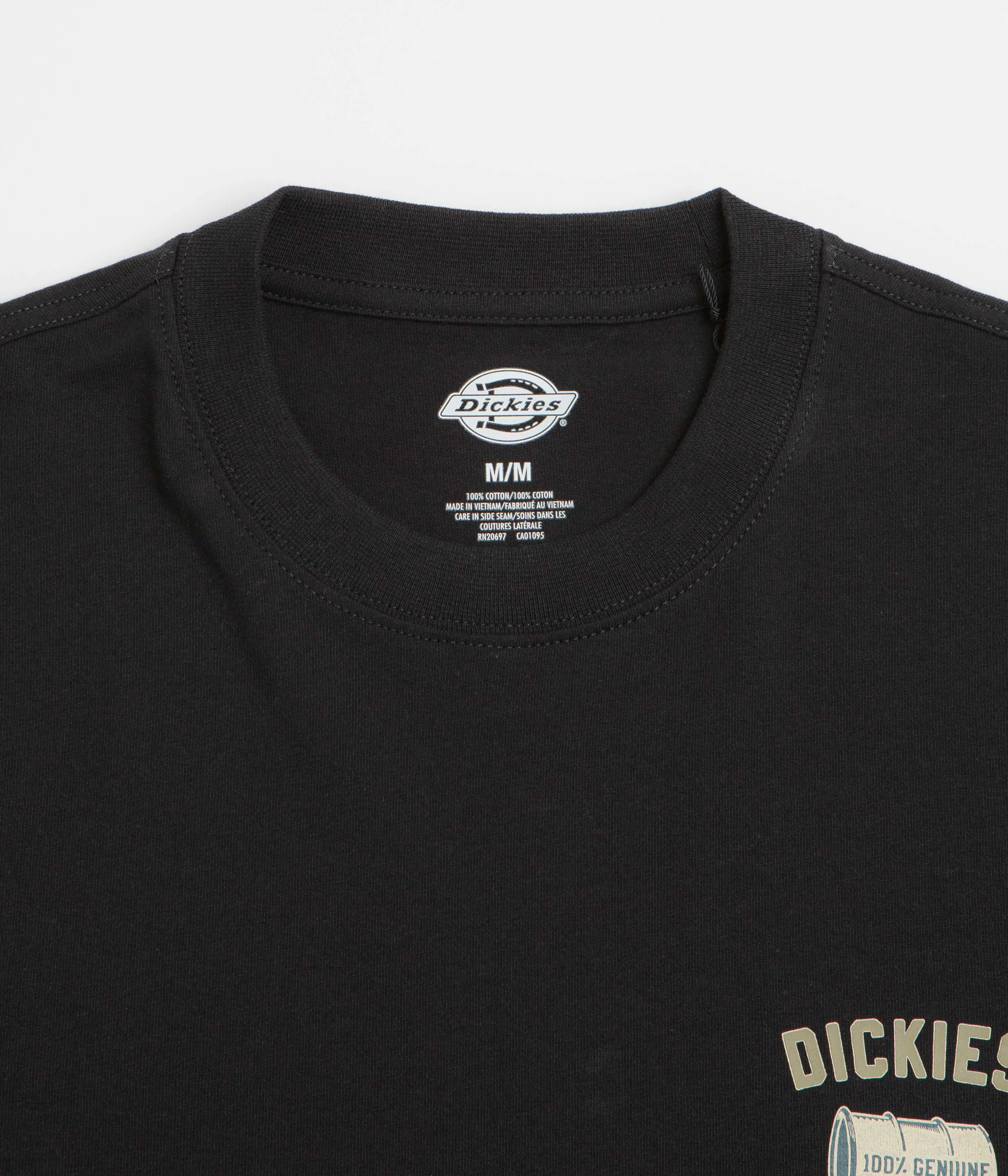 tassel embroidered hem Dickies Service Crew T-Shirt - Black